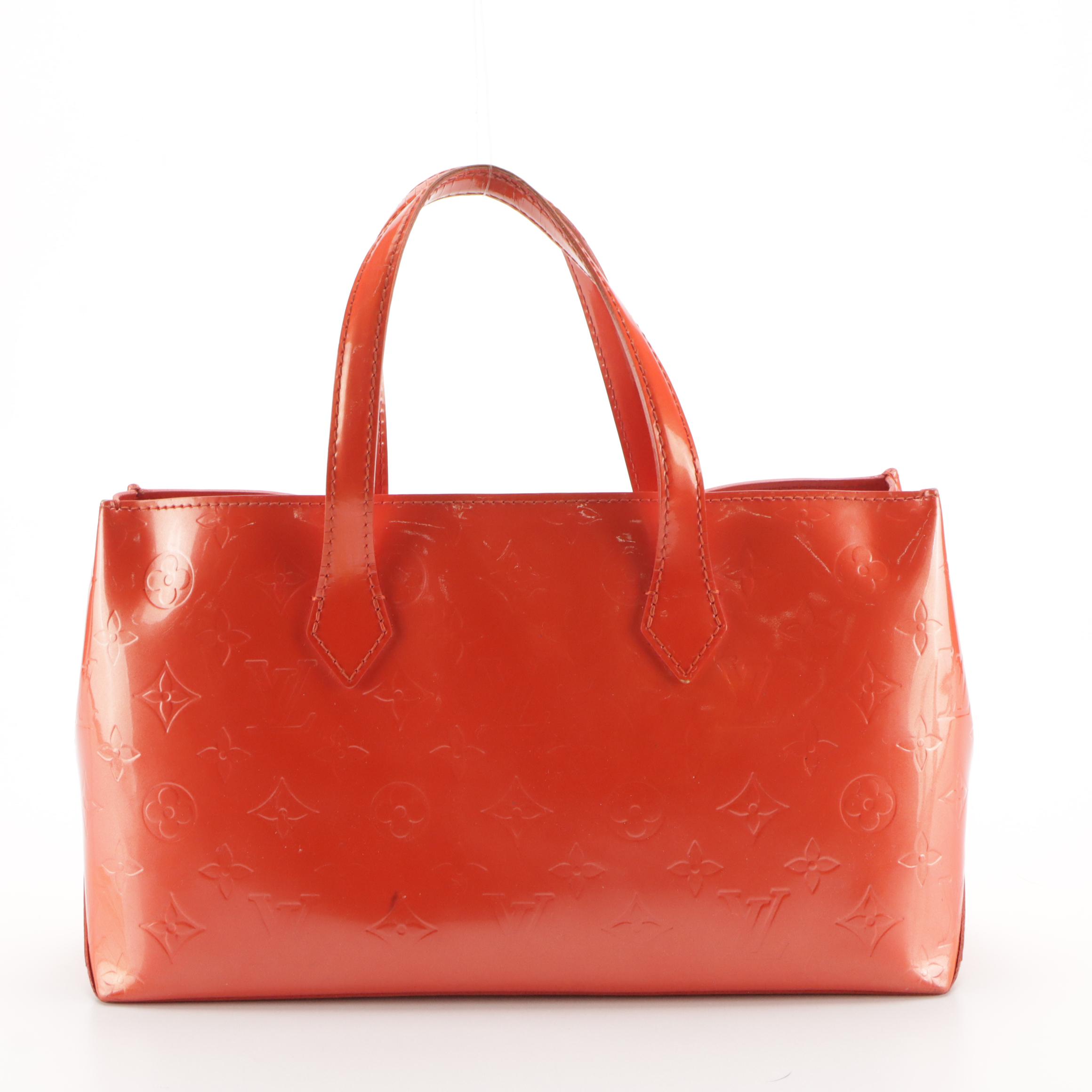 Louis Vuitton Wilshire PM Bag in Orange Sunset Monogram Vernis