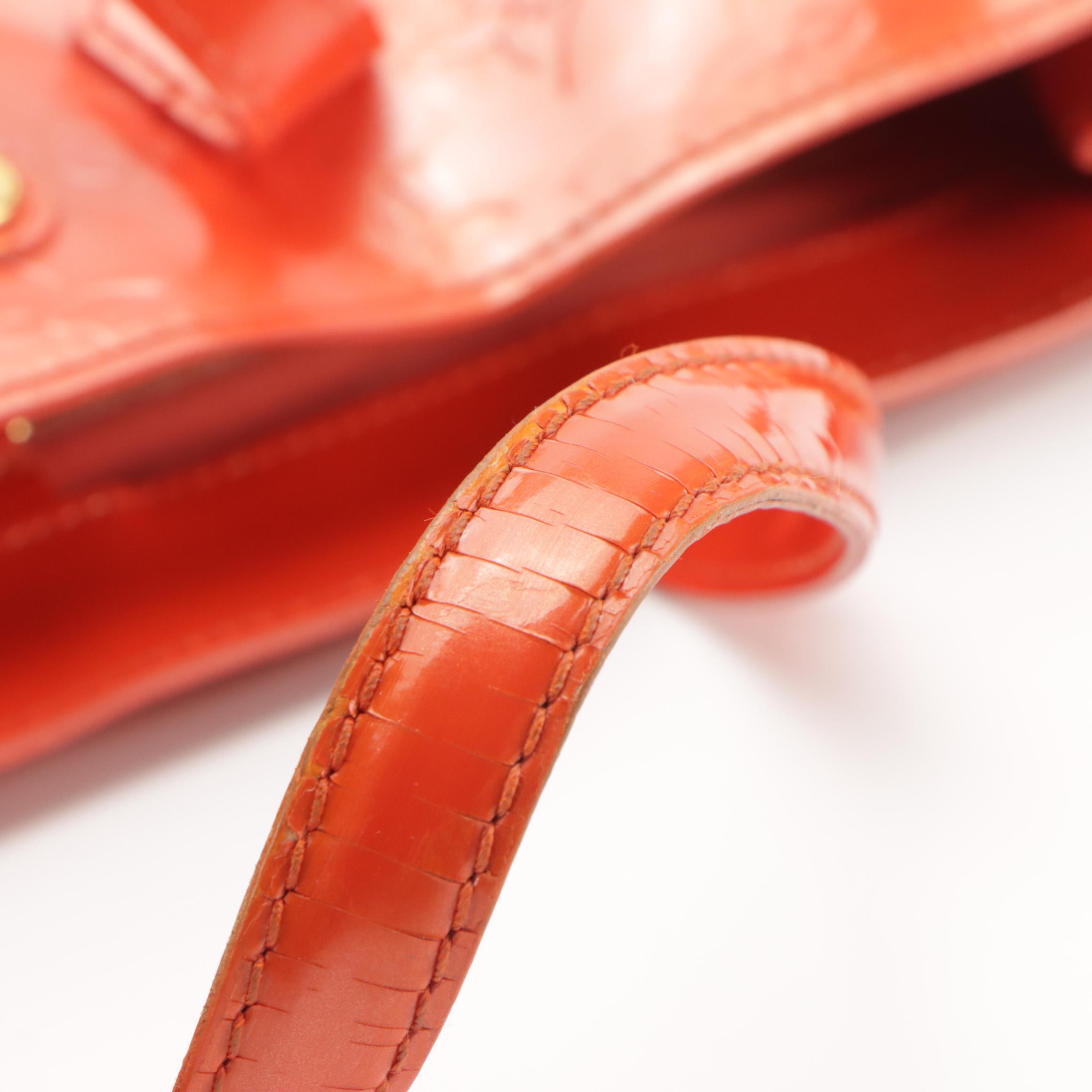 Louis Vuitton Wilshire PM Bag in Orange Sunset Monogram Vernis