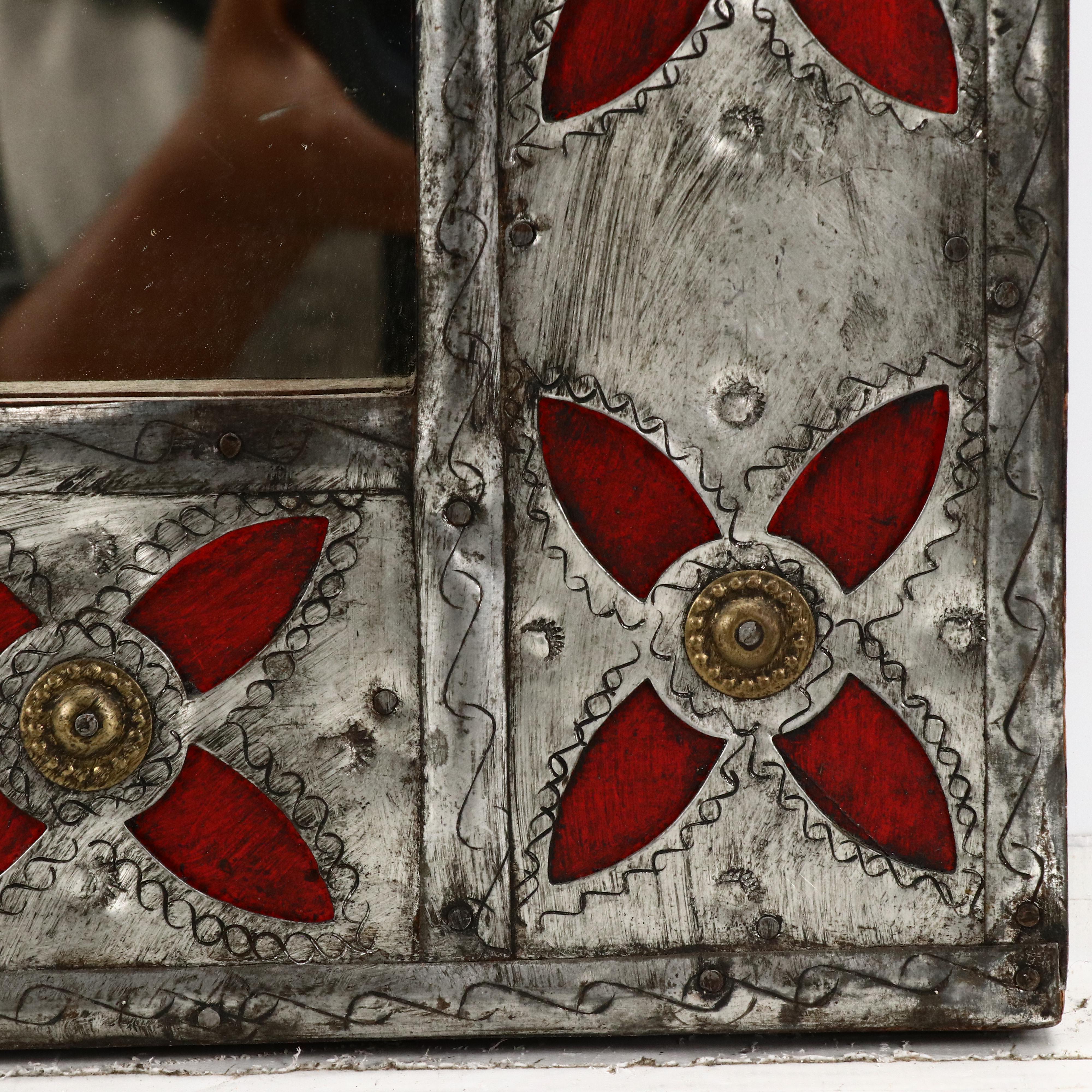 Moroccan Style Metal Framed Wall Mirror