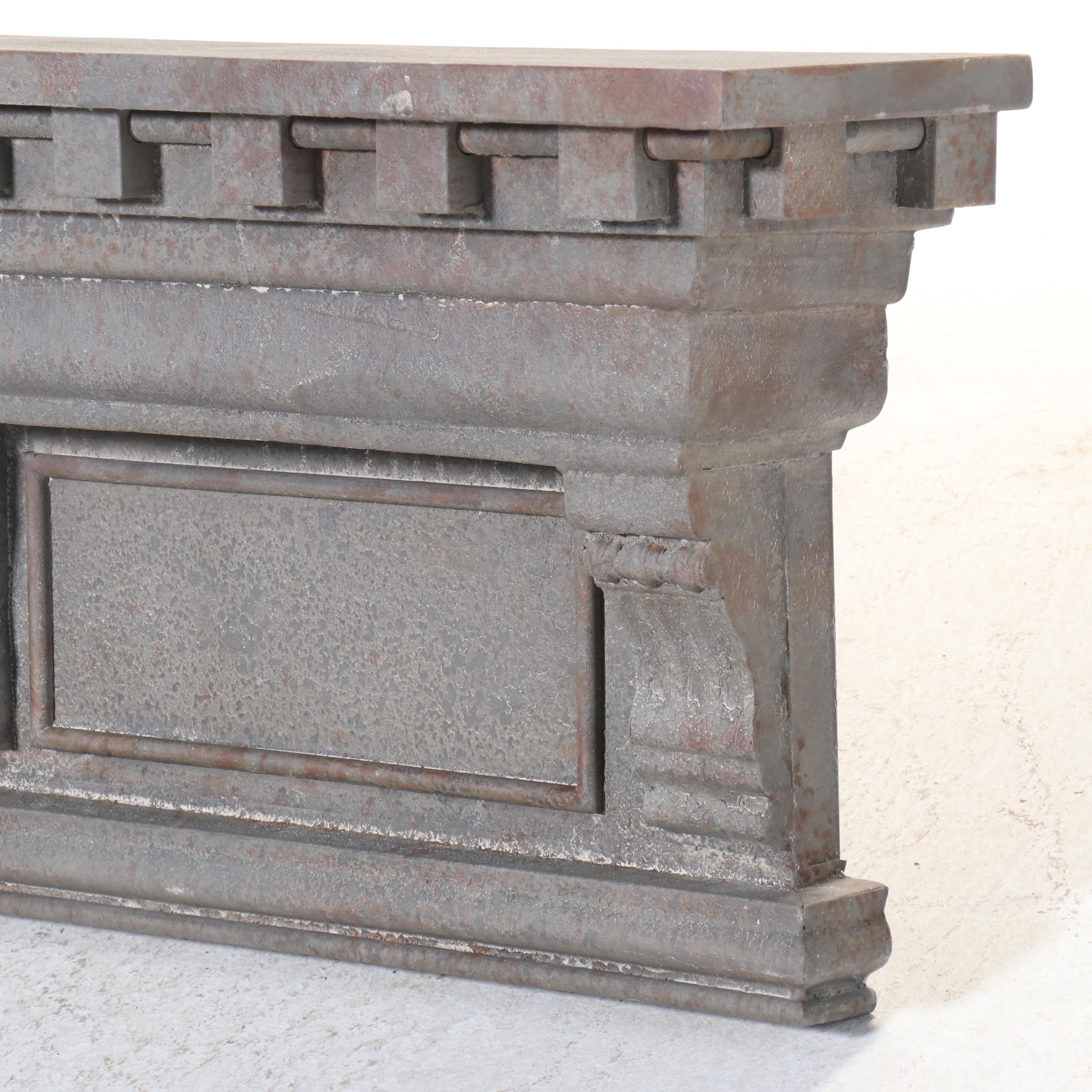 Distressed Metal Mantle Wall Hanging