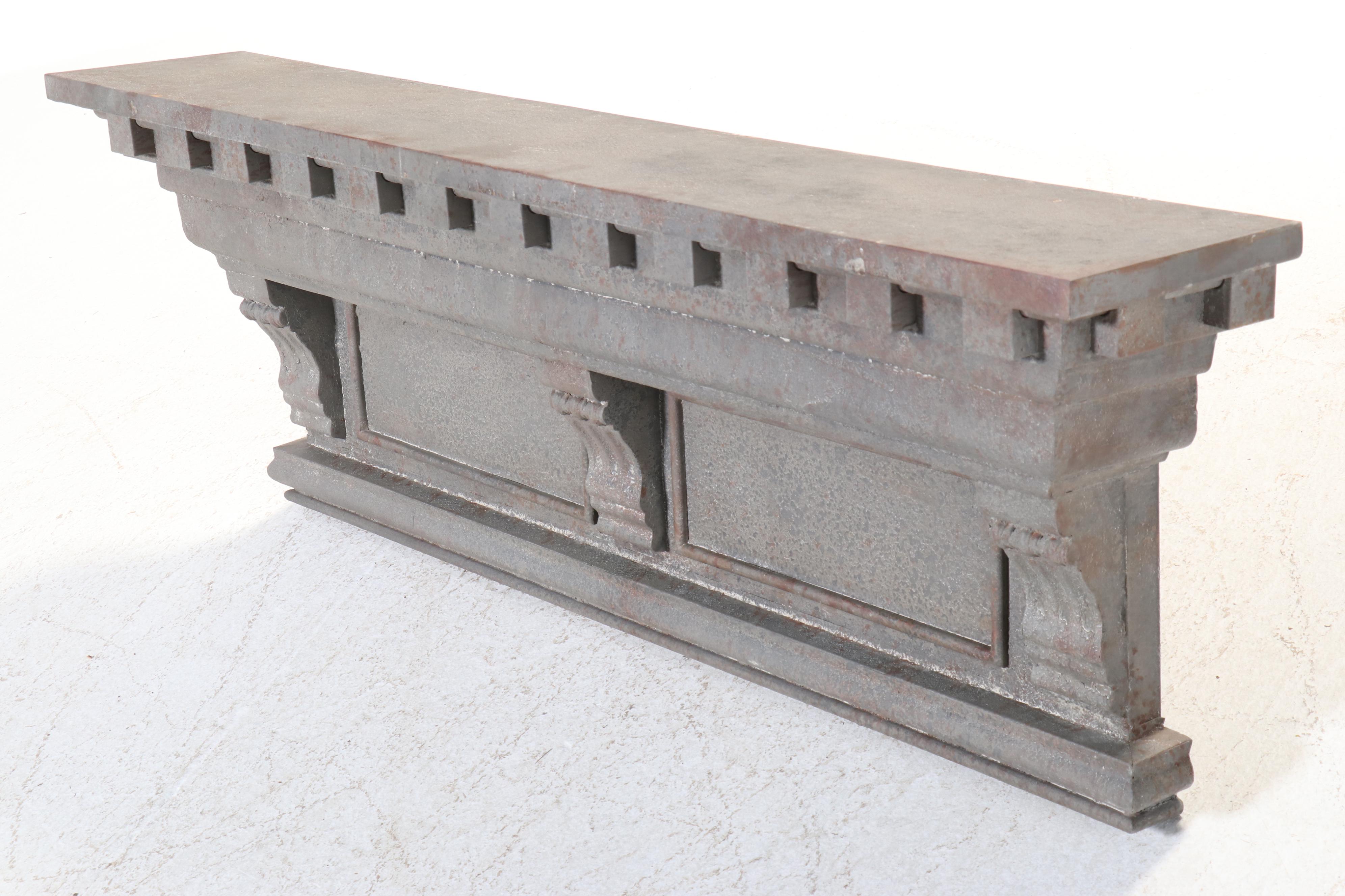 Distressed Metal Mantle Wall Hanging