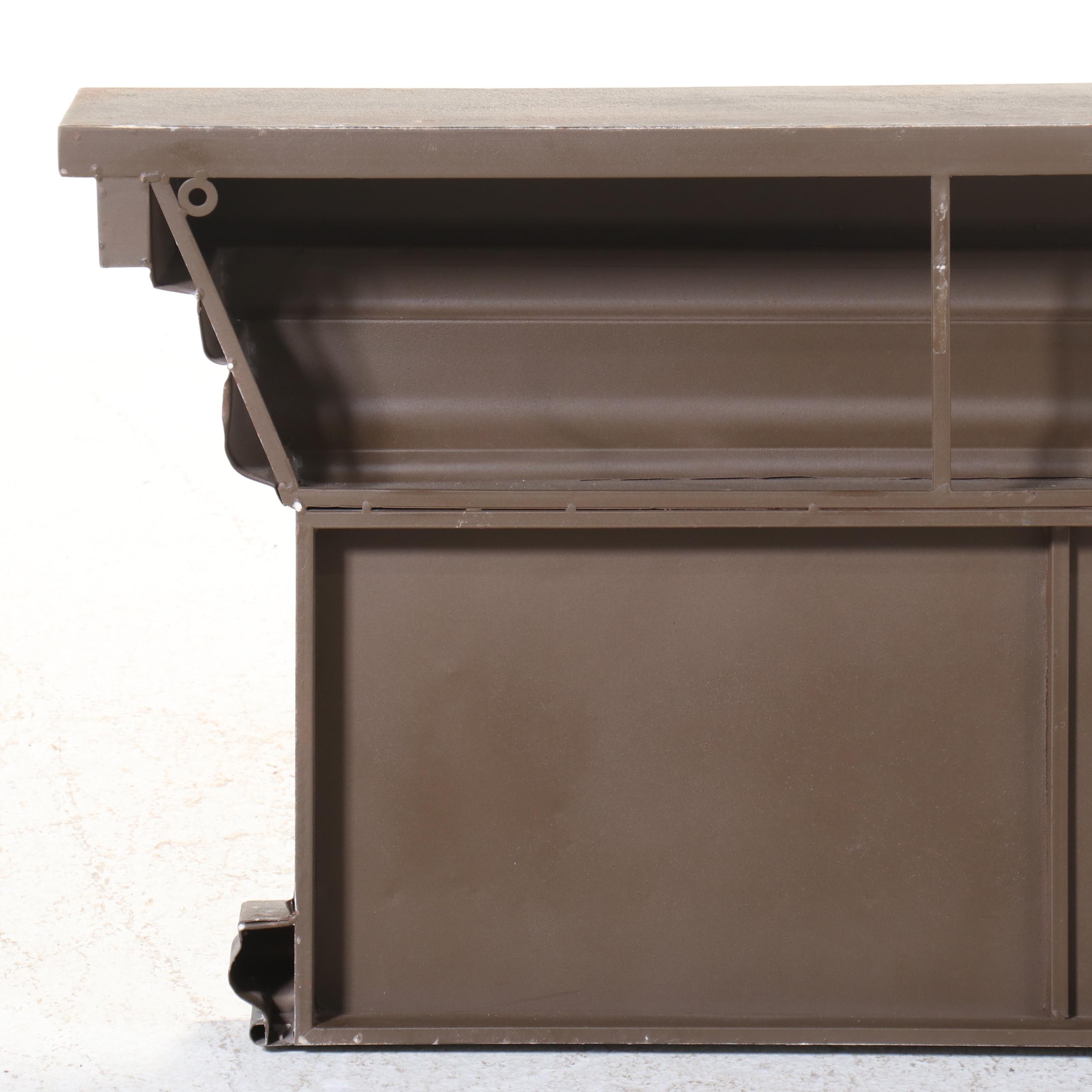 Distressed Metal Mantle Wall Hanging