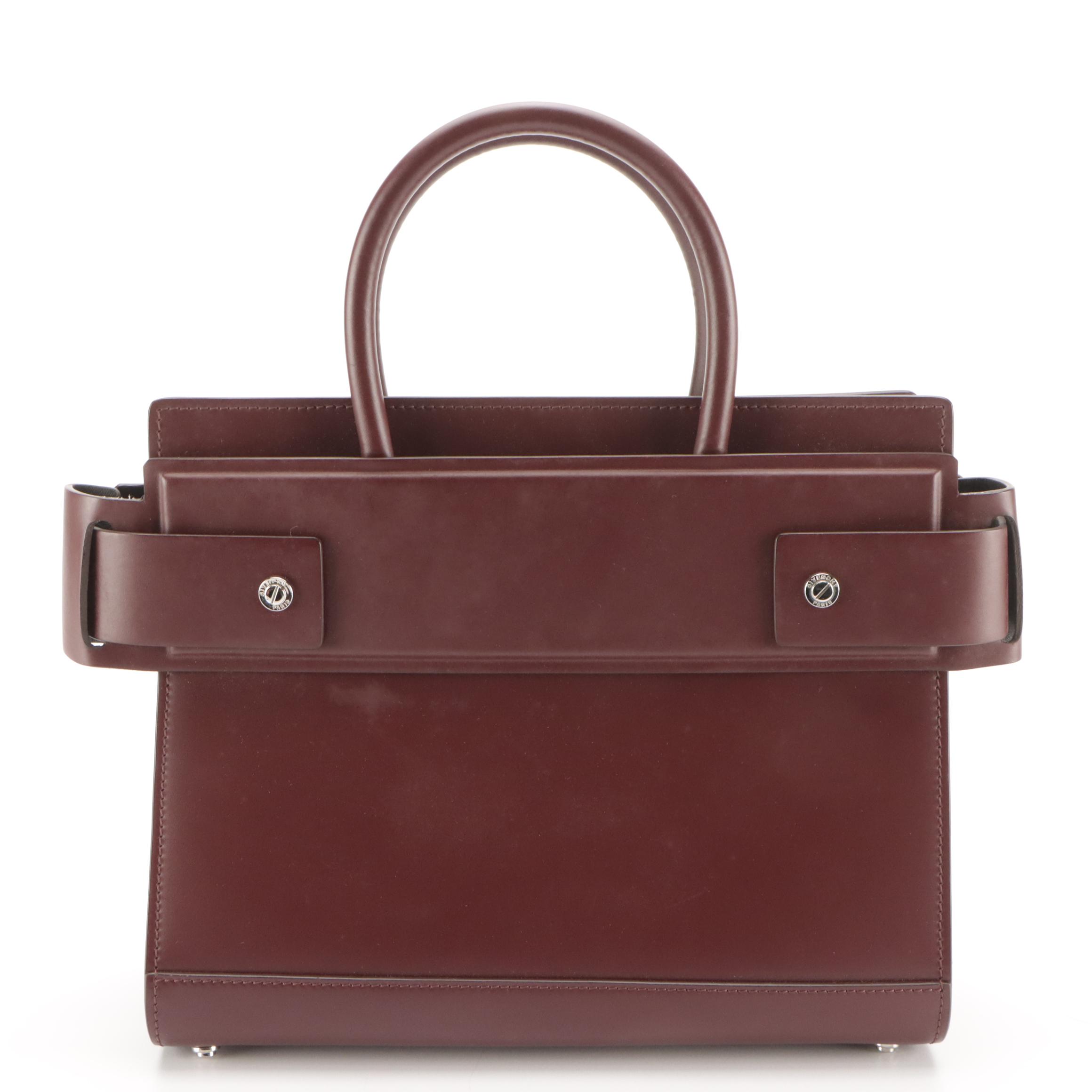 Givenchy Horizon Small Tote Bag in Burgundy Calfskin Leather
