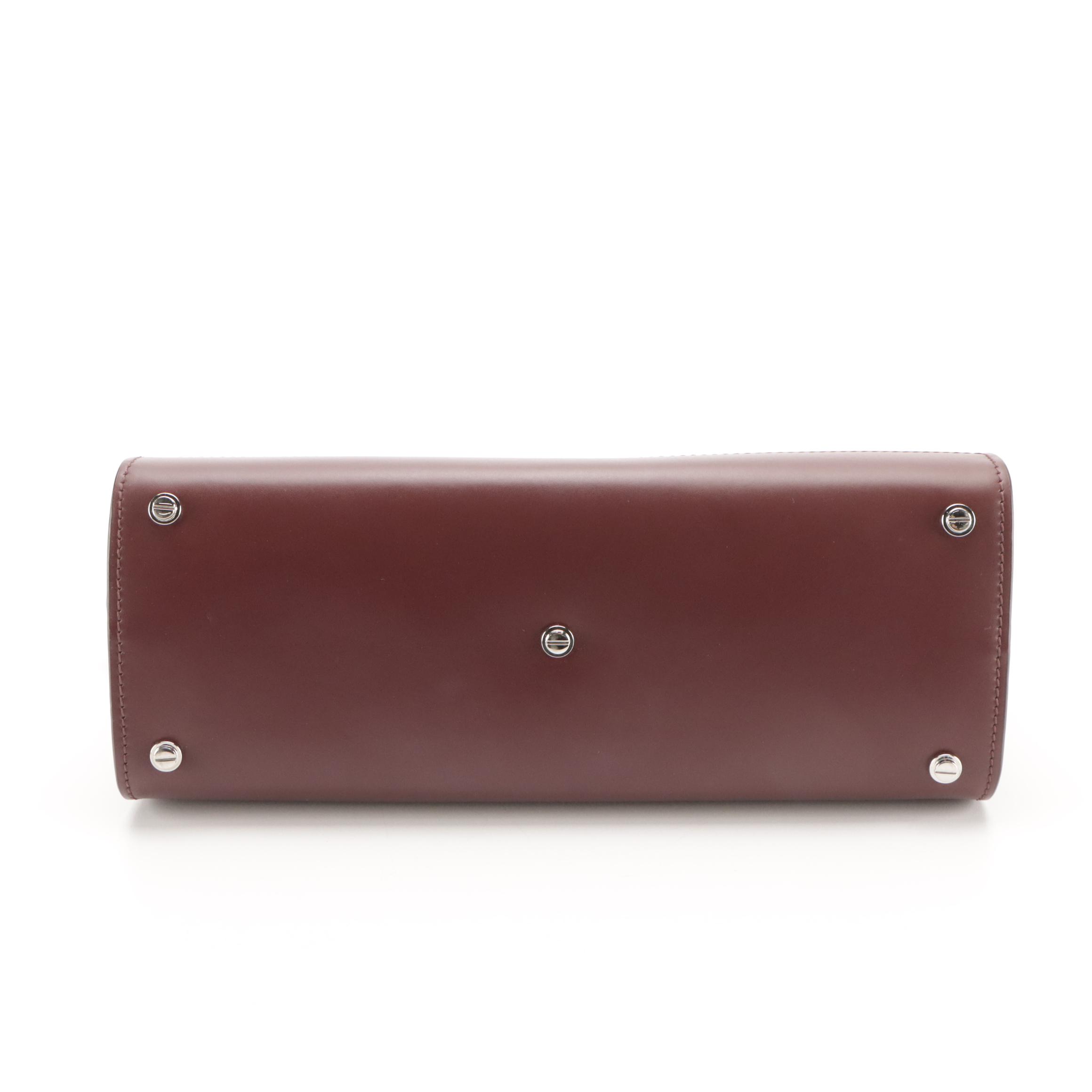Givenchy Horizon Small Tote Bag in Burgundy Calfskin Leather