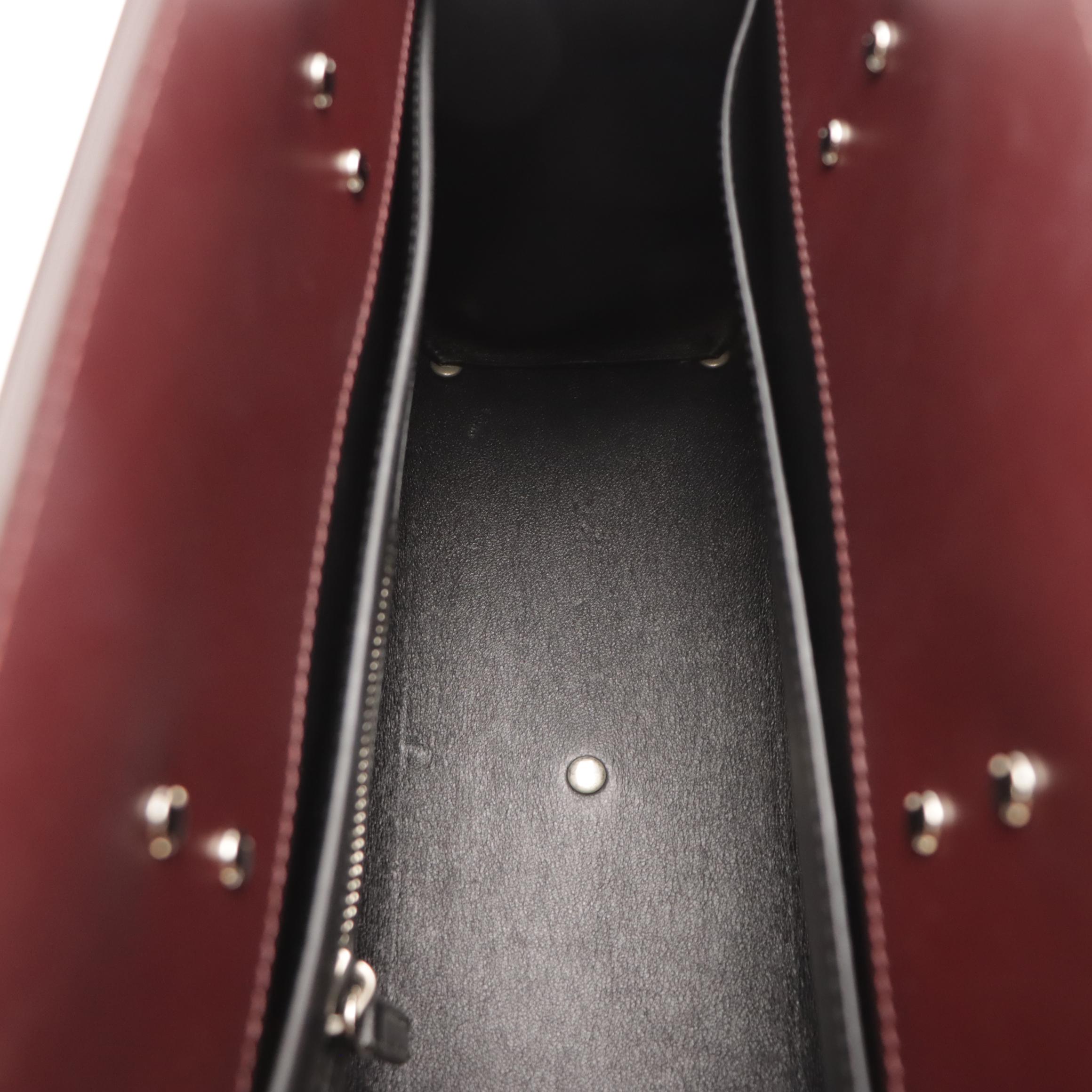 Givenchy Horizon Small Tote Bag in Burgundy Calfskin Leather