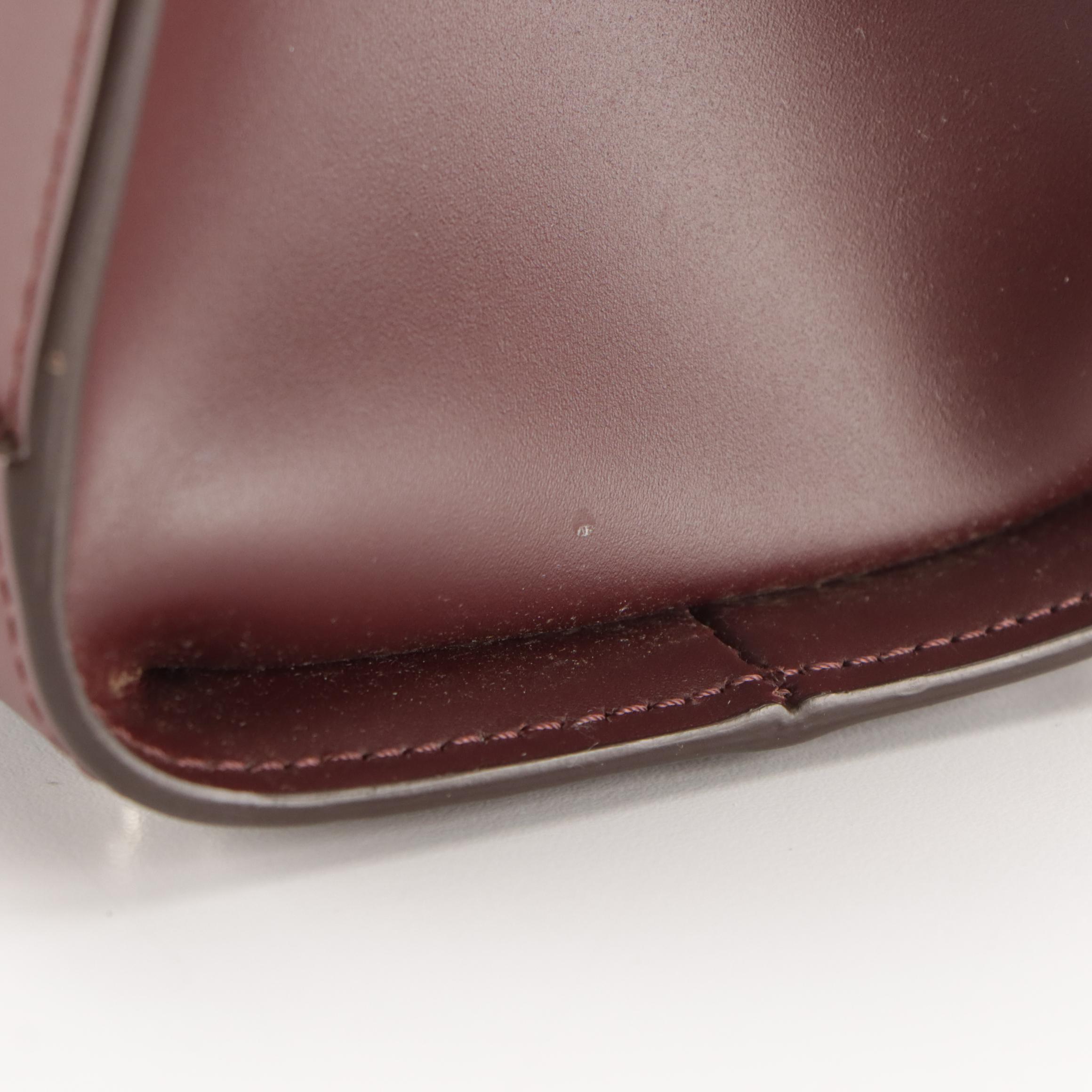 Givenchy Horizon Small Tote Bag in Burgundy Calfskin Leather