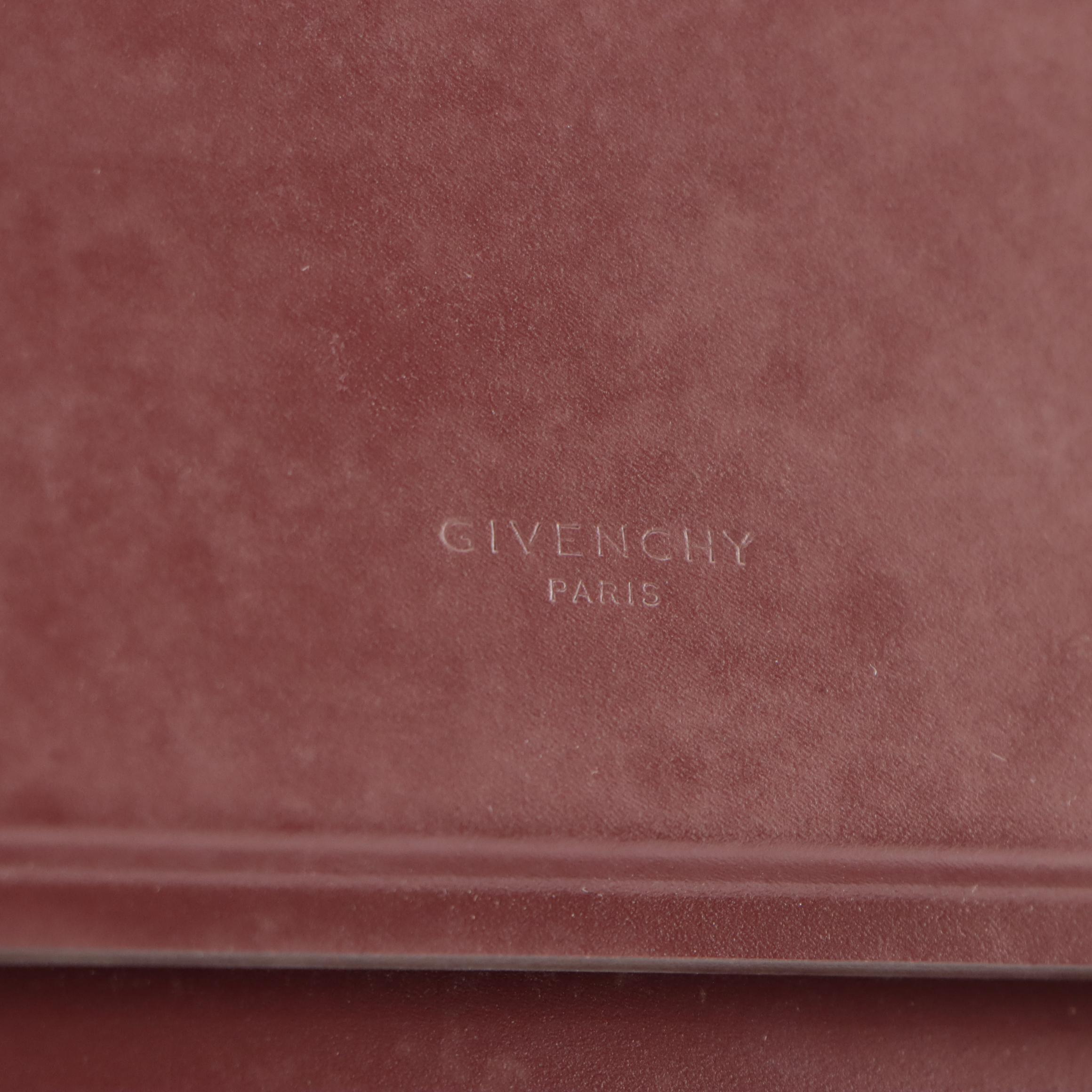 Givenchy Horizon Small Tote Bag in Burgundy Calfskin Leather