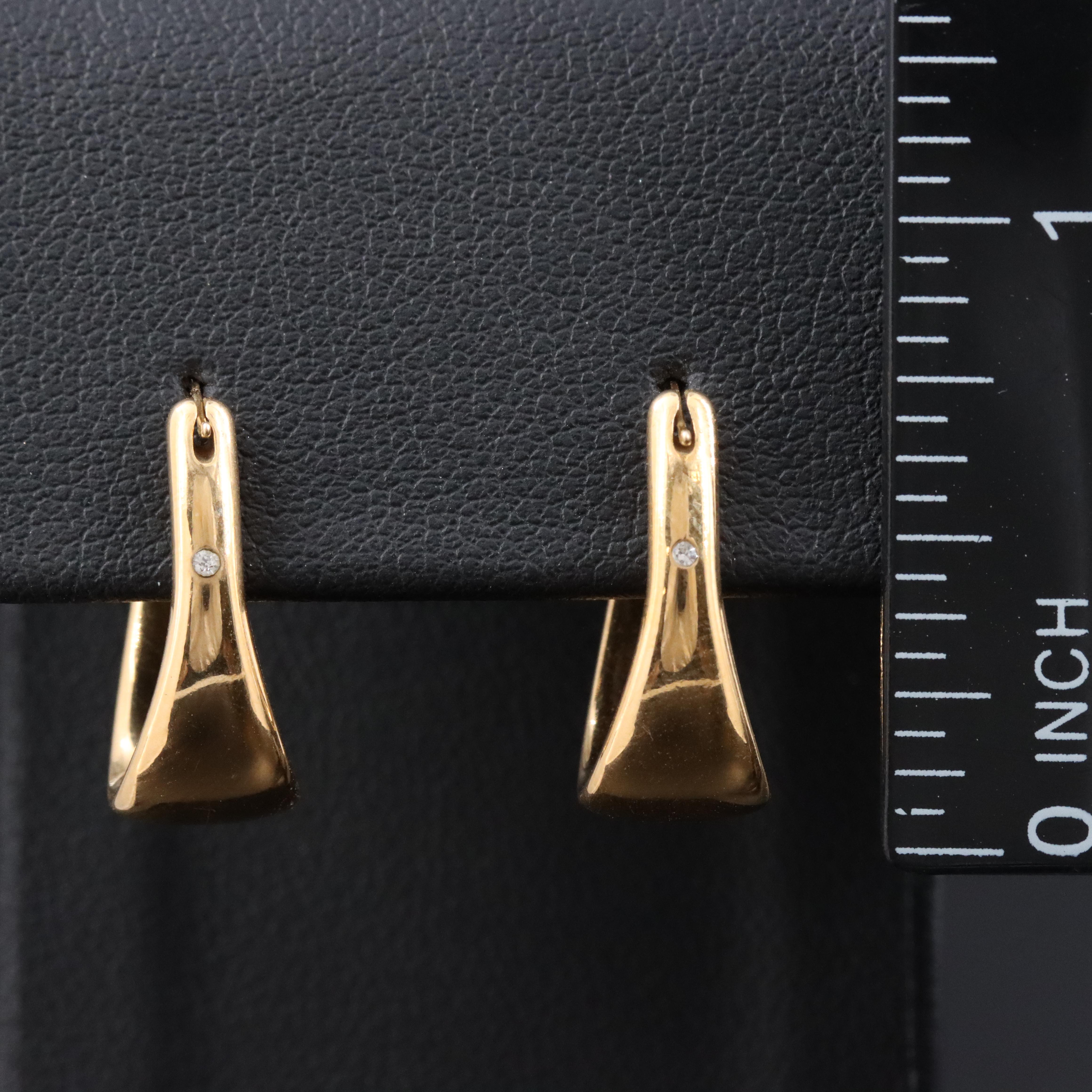 10K Hoops with Rhinestone Accents