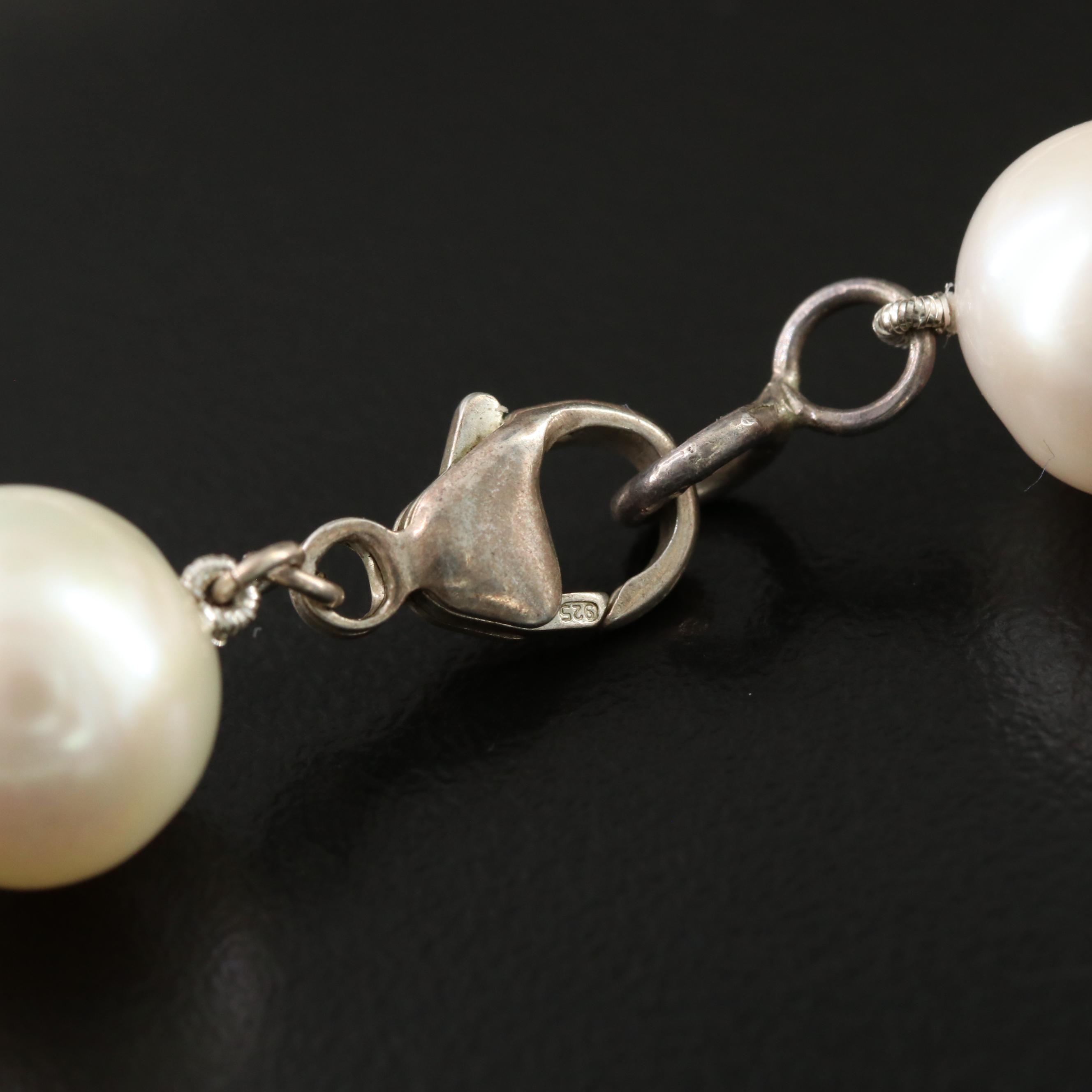 Pearl and Rose Quartz Necklace with Sterling Clasp