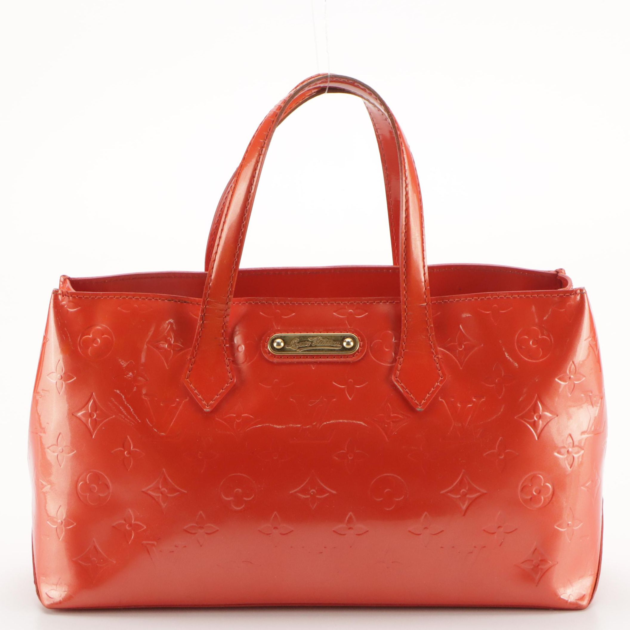 Louis Vuitton Wilshire PM Bag in Orange Sunset Monogram Vernis