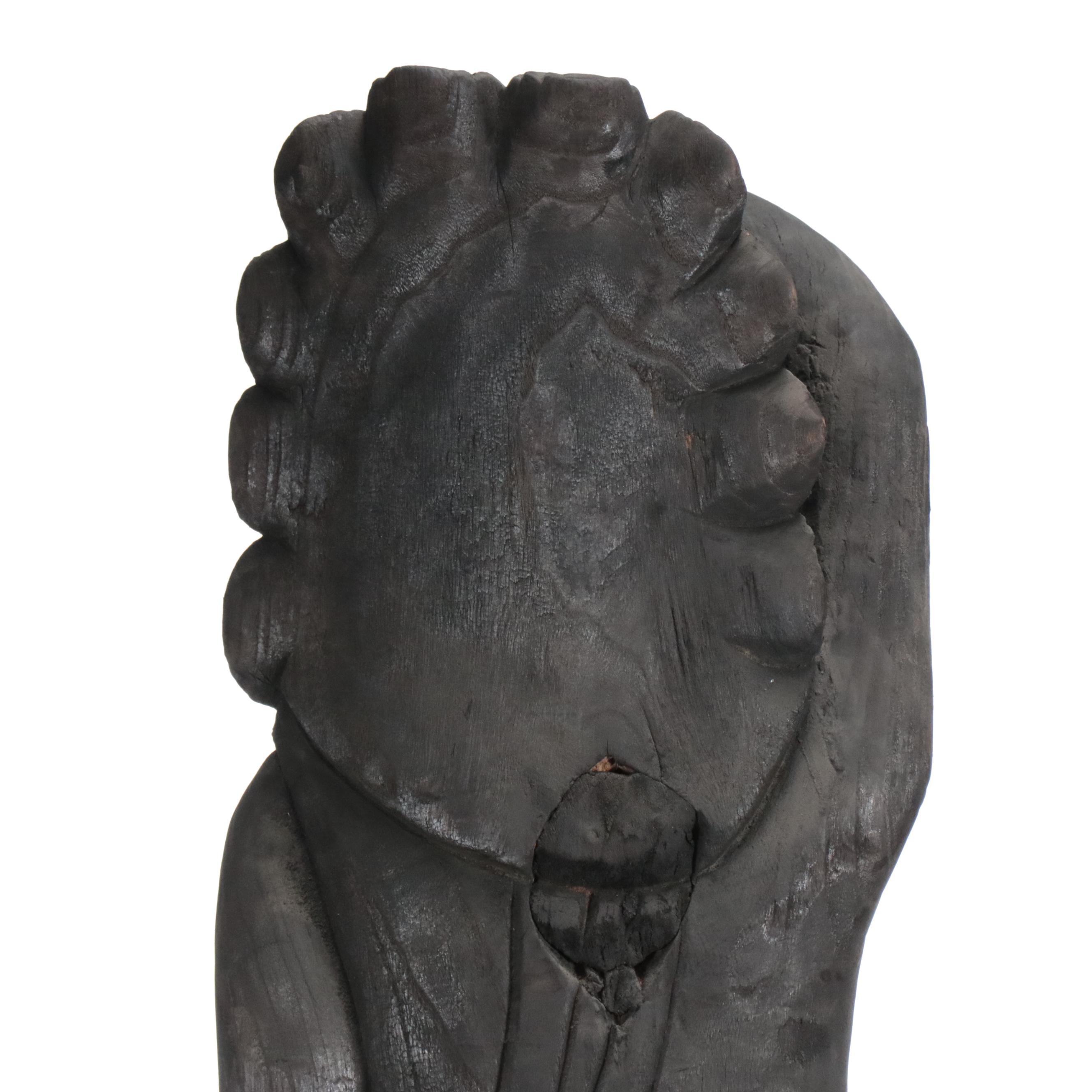 Ebonized Carved Wood Cigar Store Indain