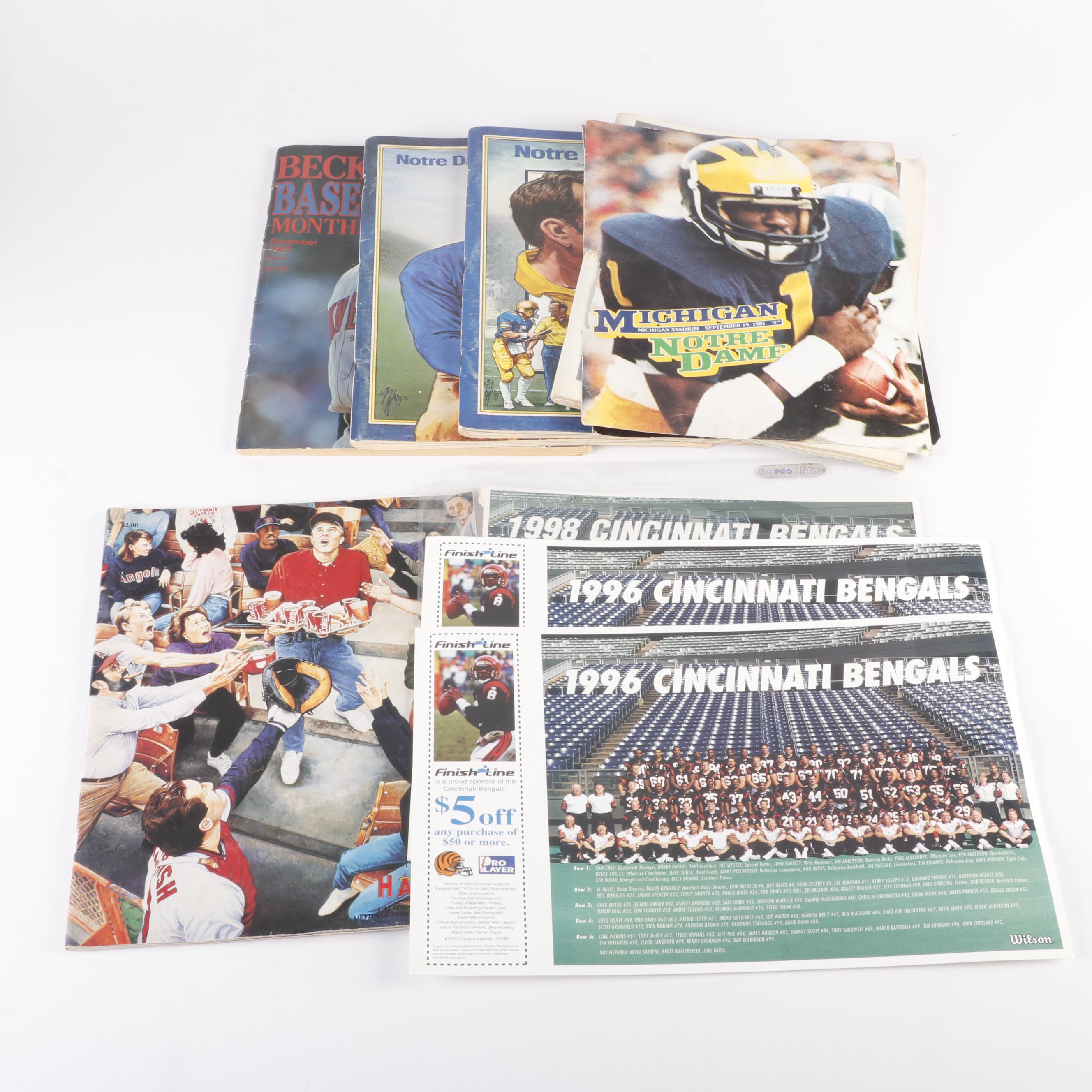 Sports Magazines, Baseball and Football Cards, Cincinnati Bengals Items