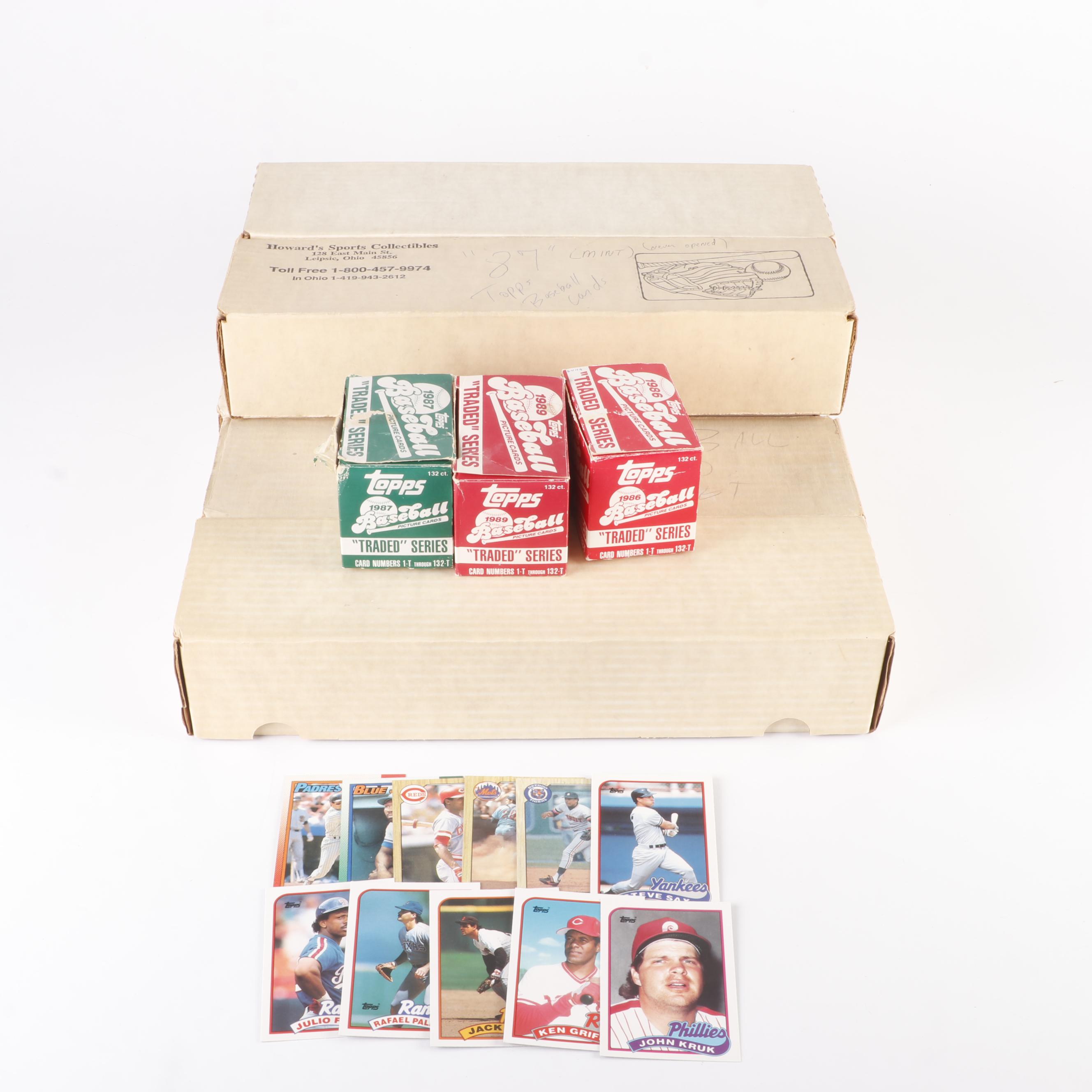 Over 4,600 Topps Baseball Cards, 1980s–90s