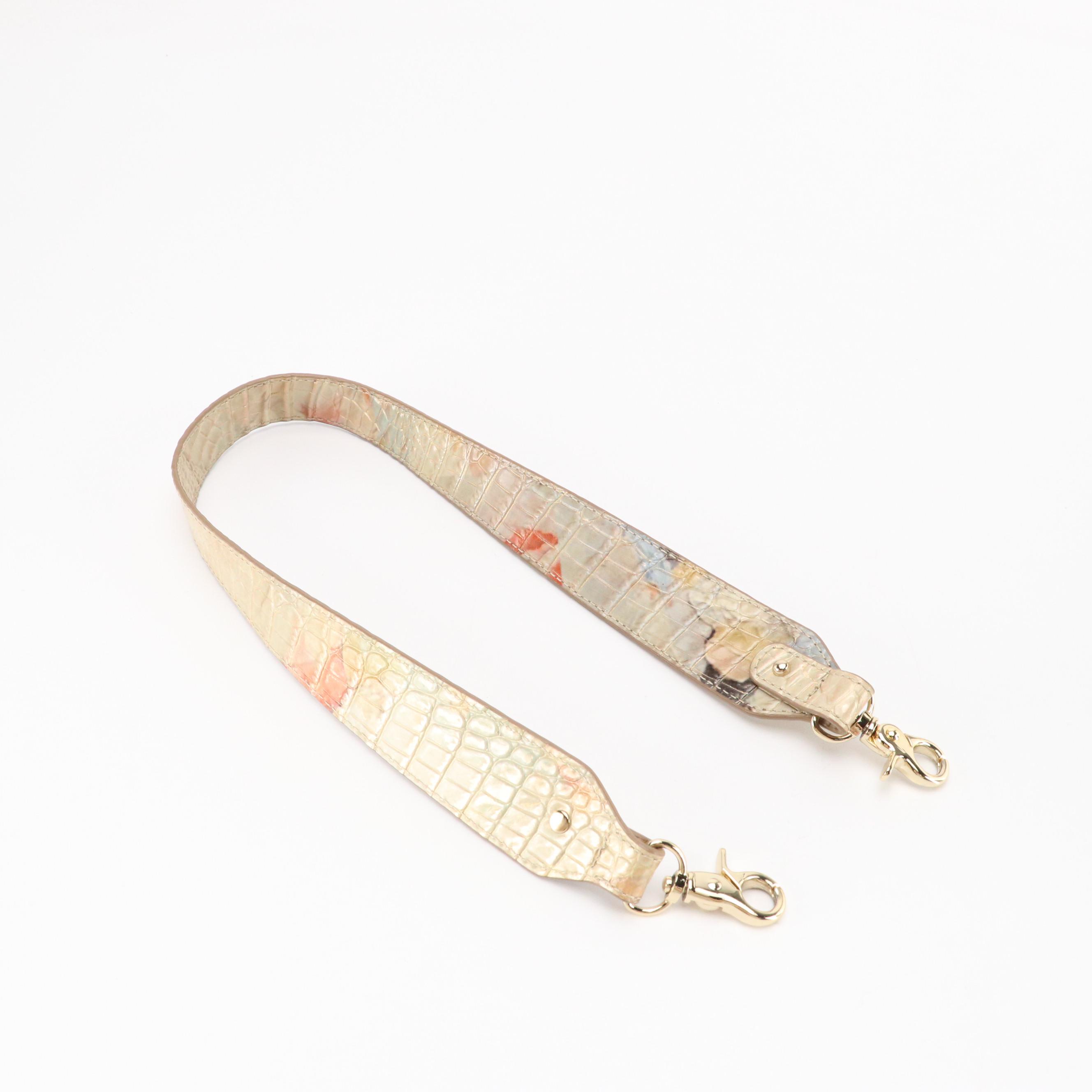 Brahmin Amelia Two-Way Bucket Bag in Oasis Melbourne Croc Embossed Leather