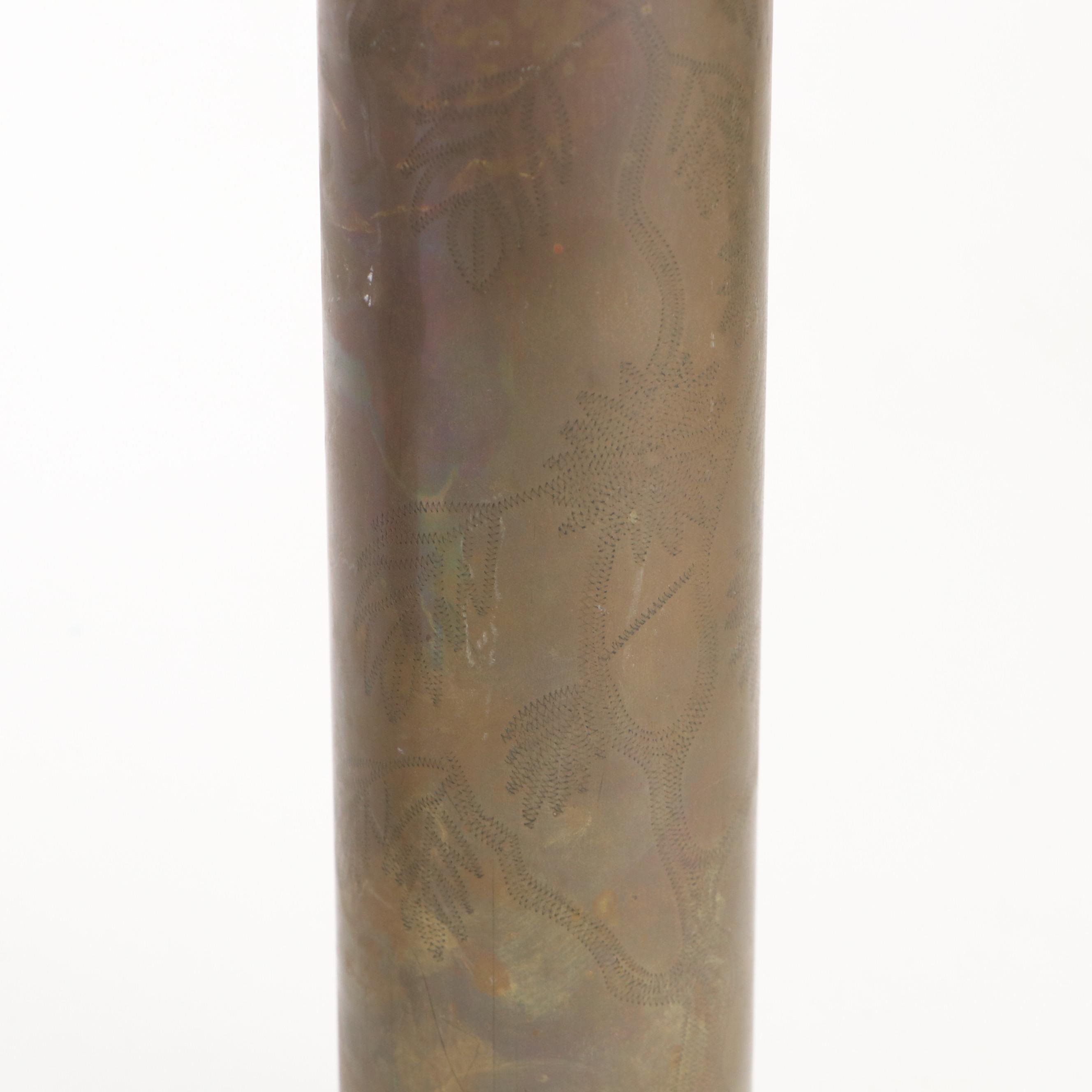 WWI Era Trench Art Brass Shells