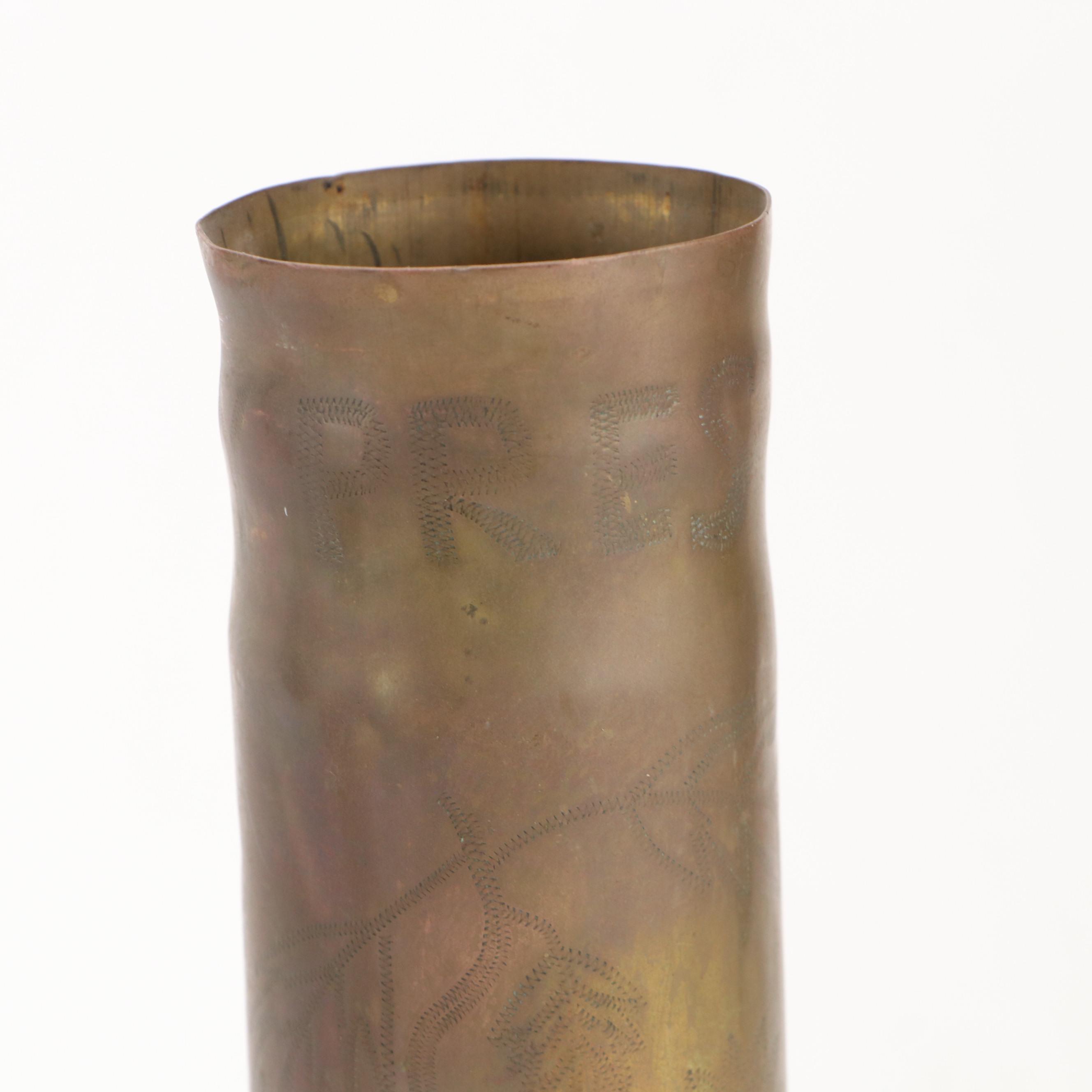 WWI Era Trench Art Brass Shells