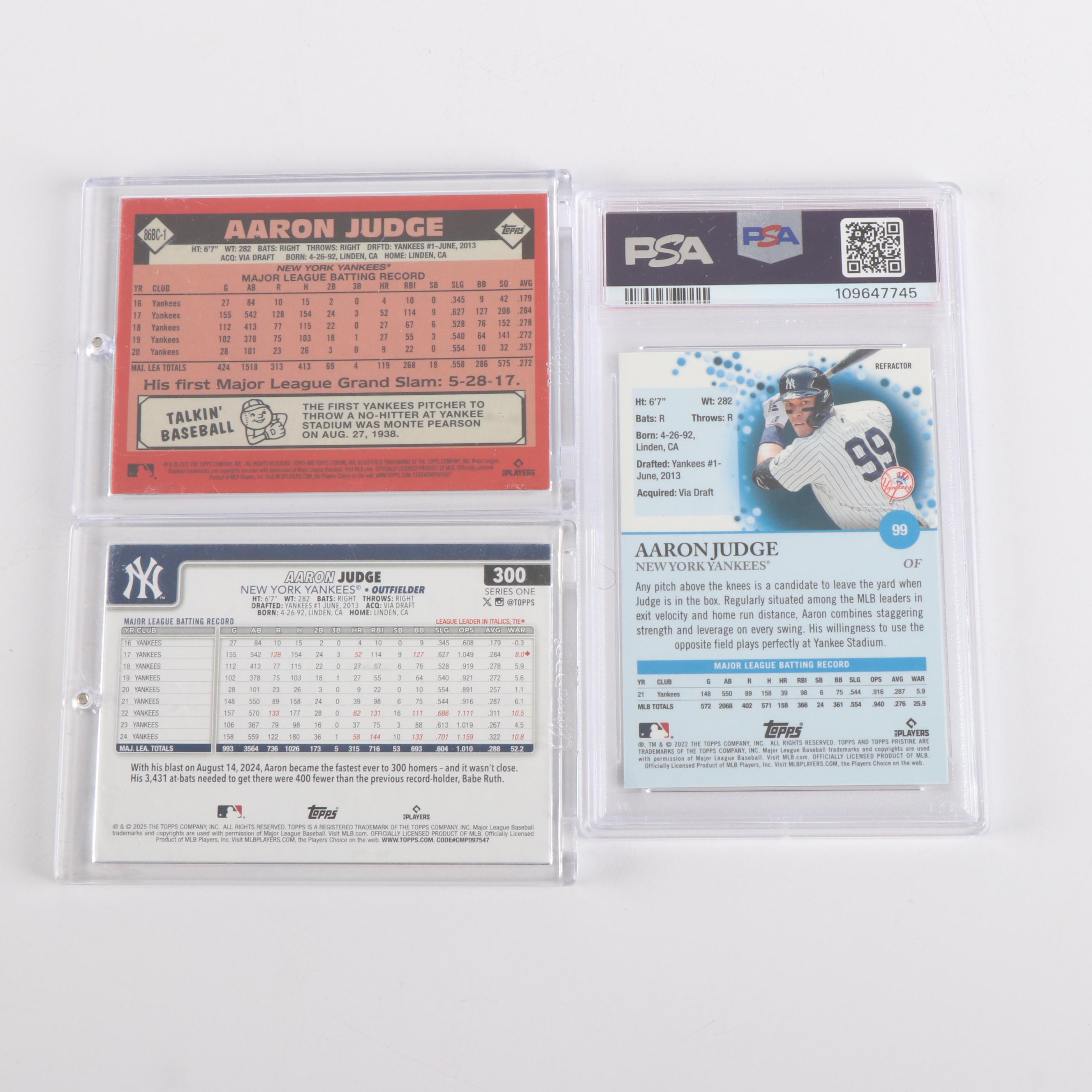 250+ Baseball Card Lot with Skenes Rookie, Judge, Ohtani, Harper, Trout, Jeter