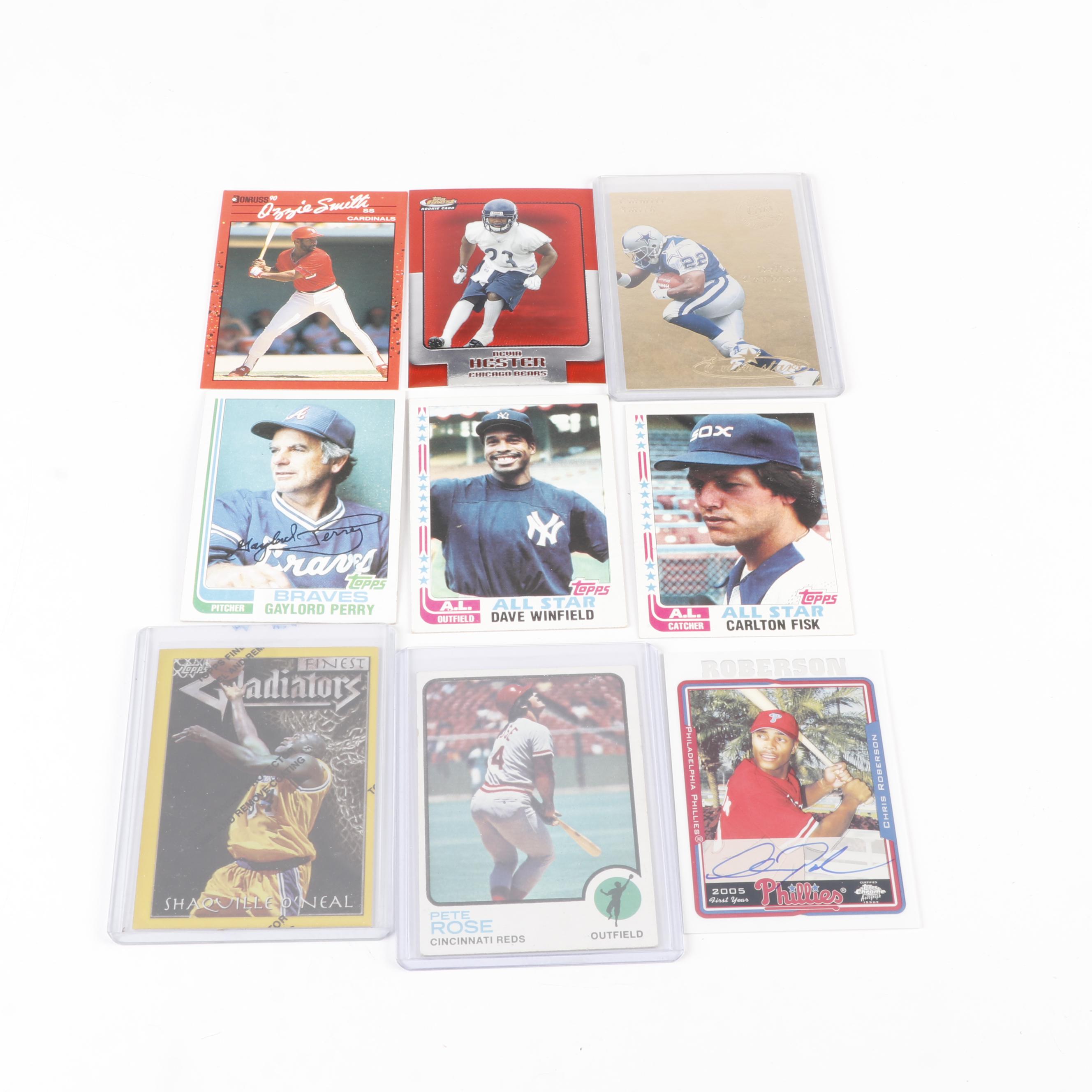 Topps Finest with Other Sports Cards Featuring Devin Hester Rookie and More