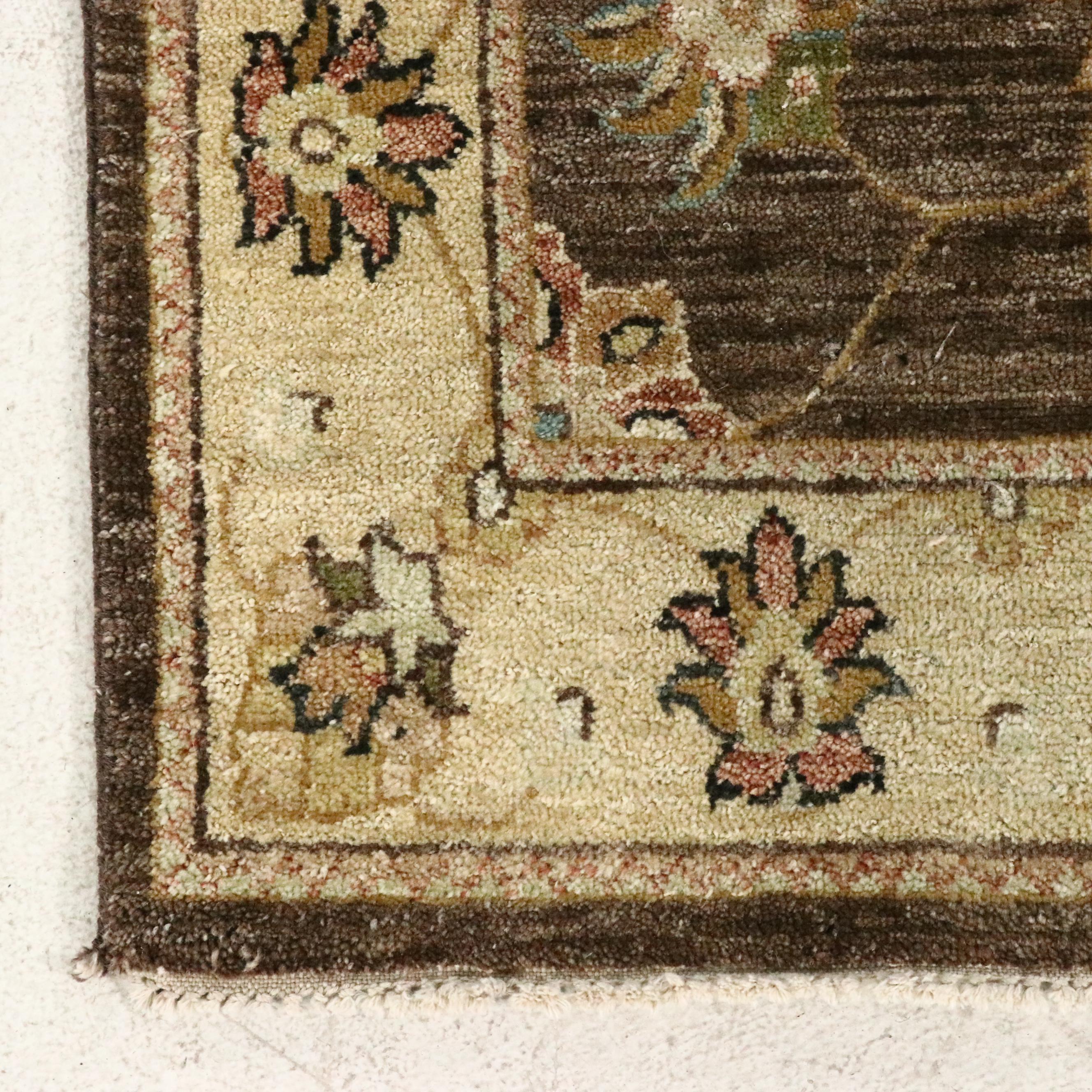 2'8 x 9'10 Hand-Knotted Indian Agra Style Carpet Runner Long Rug