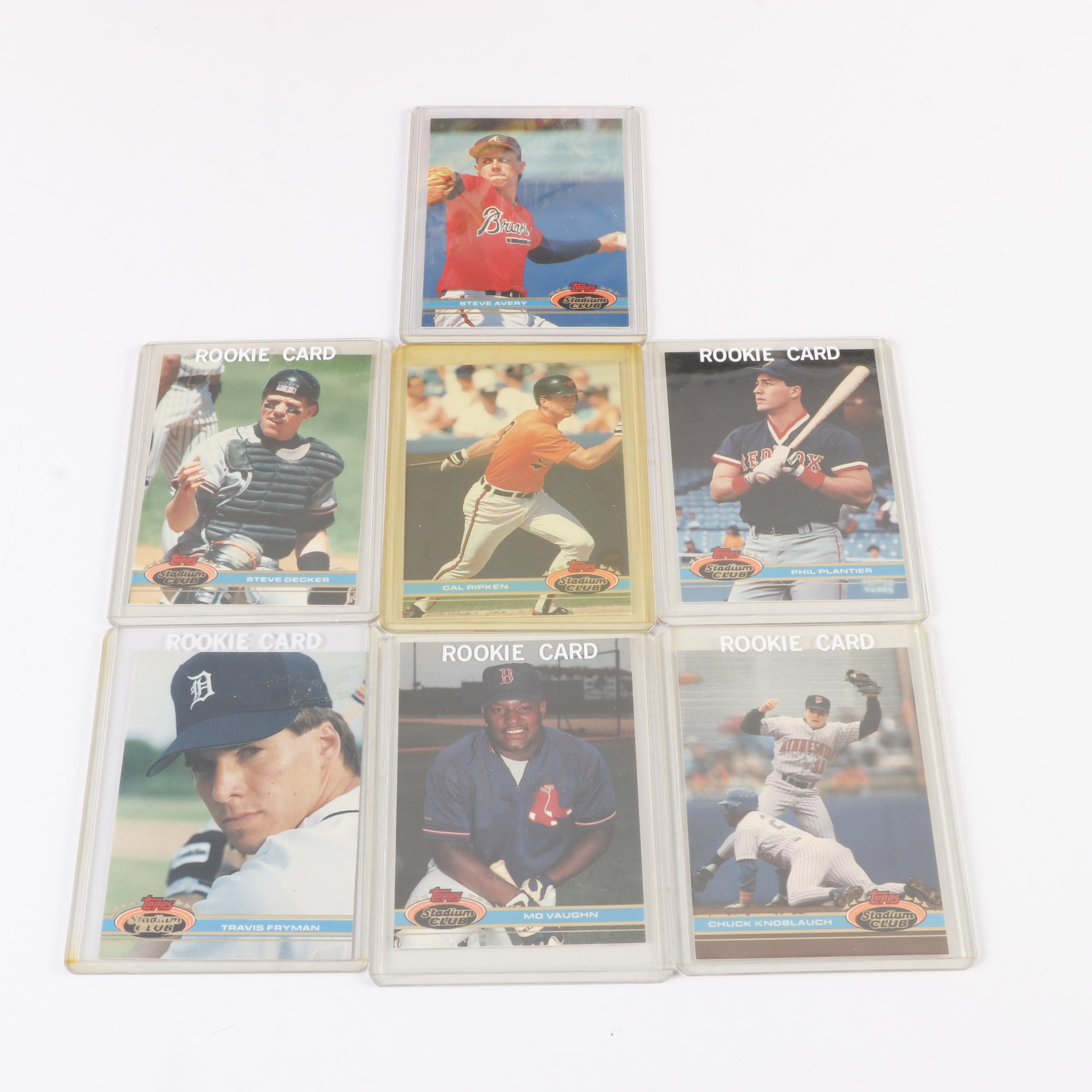 Nine Complete Baseball Card Year Sets, Topps, Score, Upper Deck, and Others