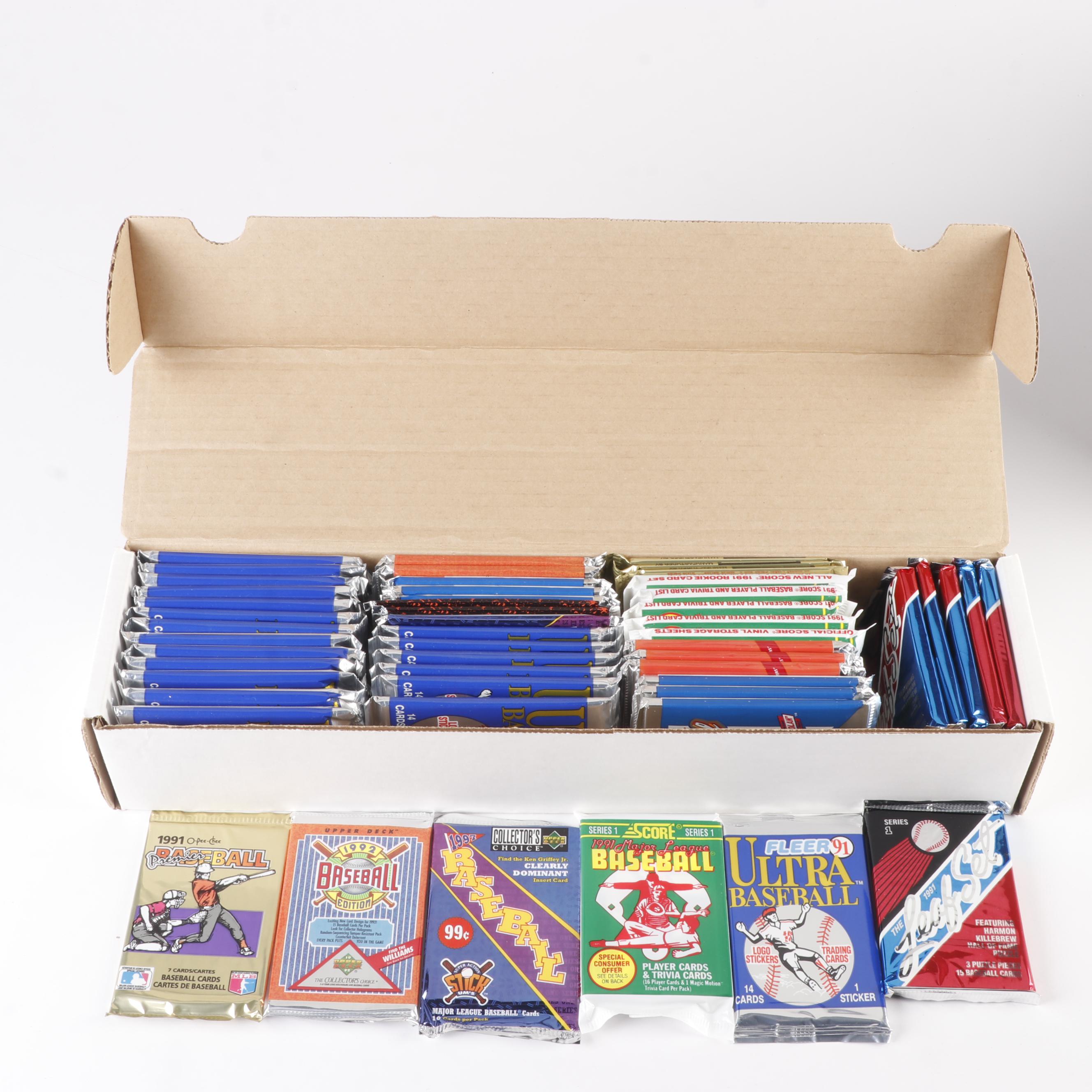 Large Group of Mint Baseball Cards, 1980s to 2000s