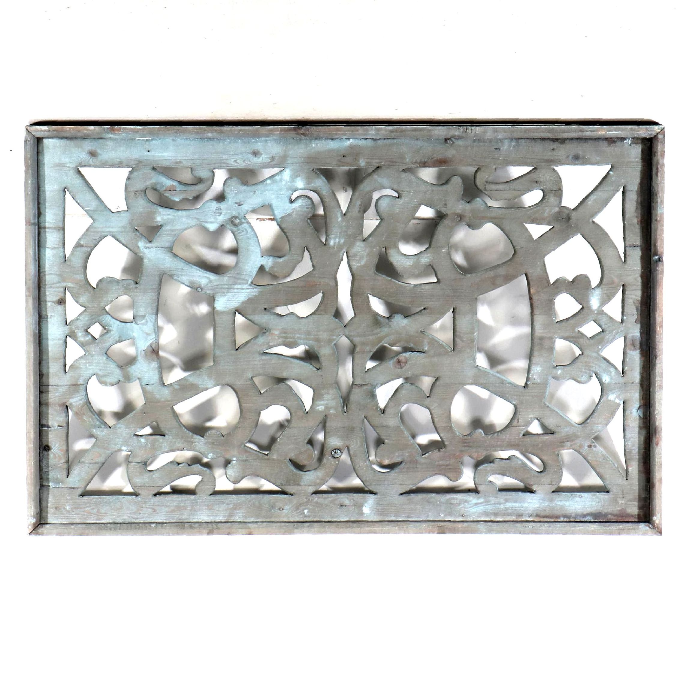 Indian Painted Scroll-Sawn Pine Window Screen