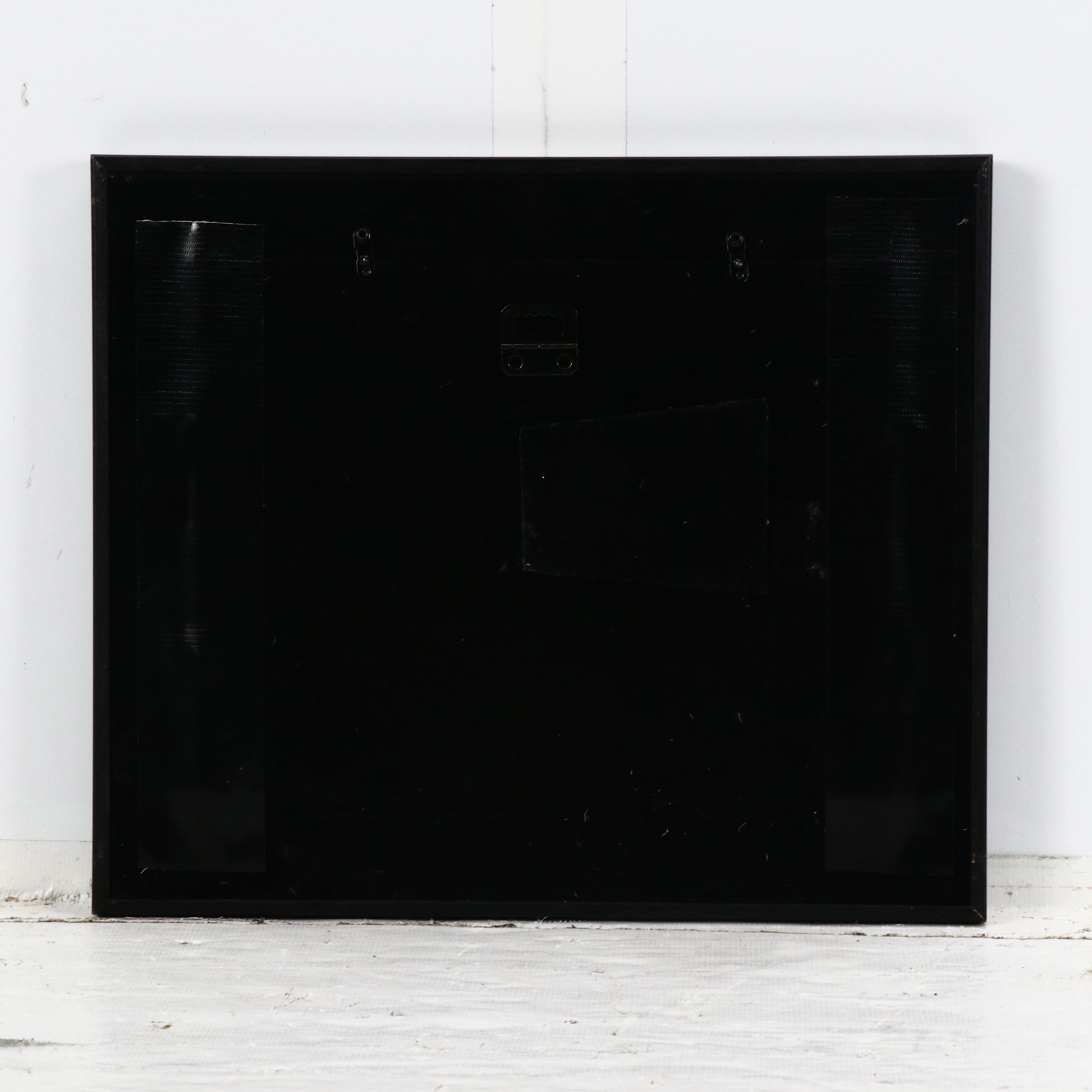 Hand-Painted Monochromatic Ceramic Tile of Farm Scene