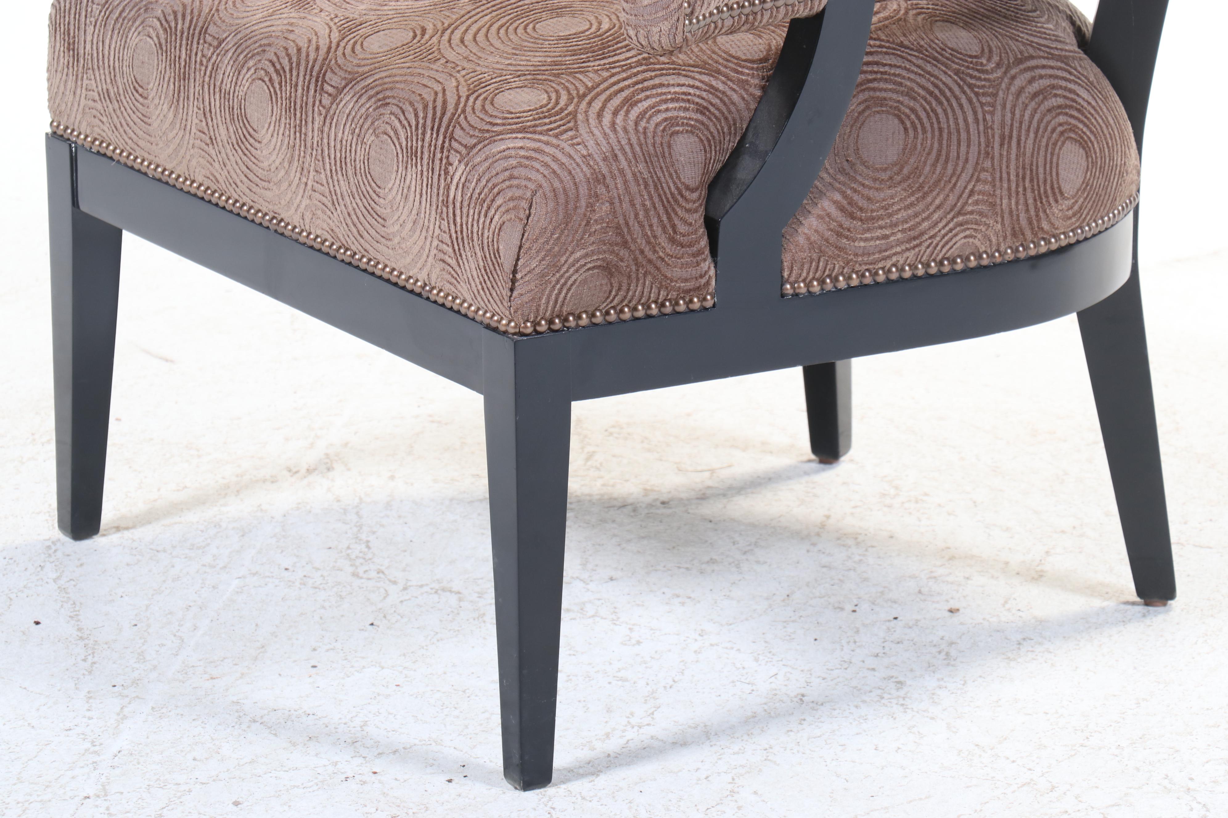 Carson by Marge Carson Fabric Upholstered Painted Wood Accent Chair