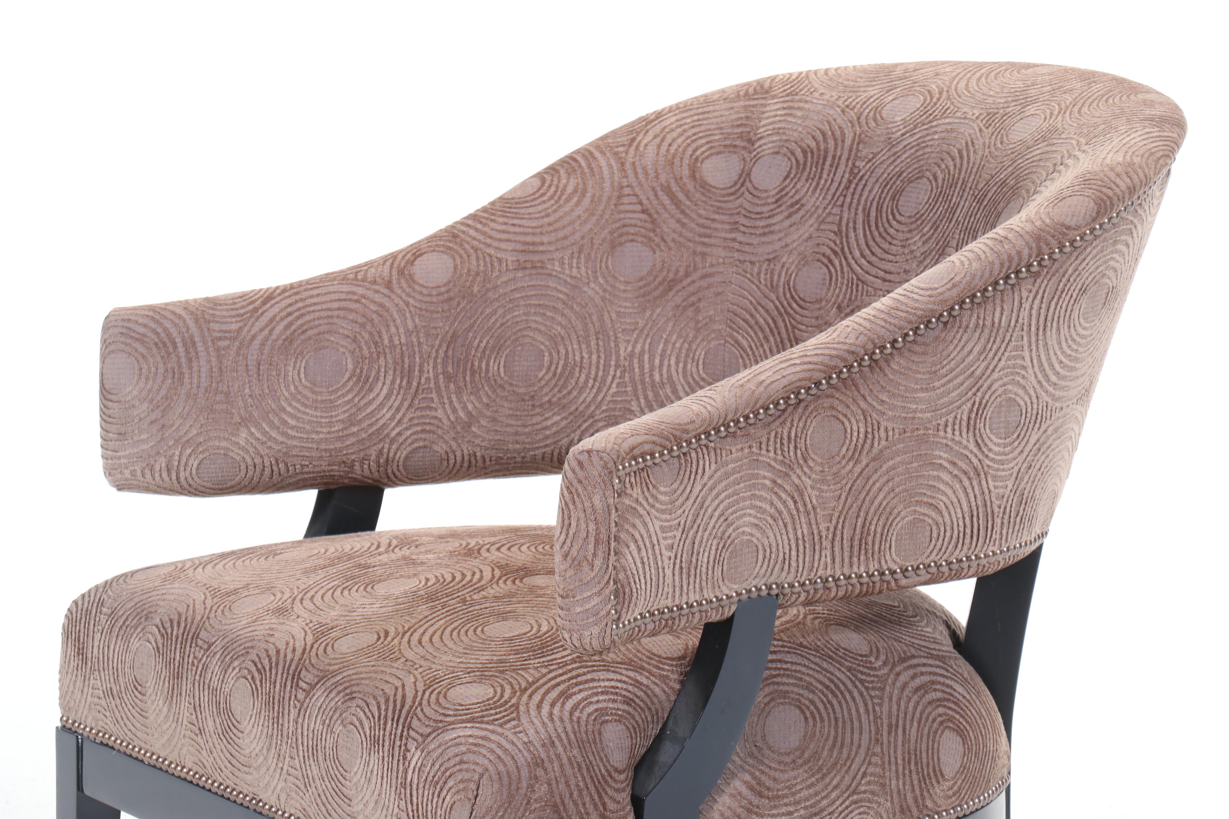 Carson by Marge Carson Fabric Upholstered Painted Wood Accent Chair