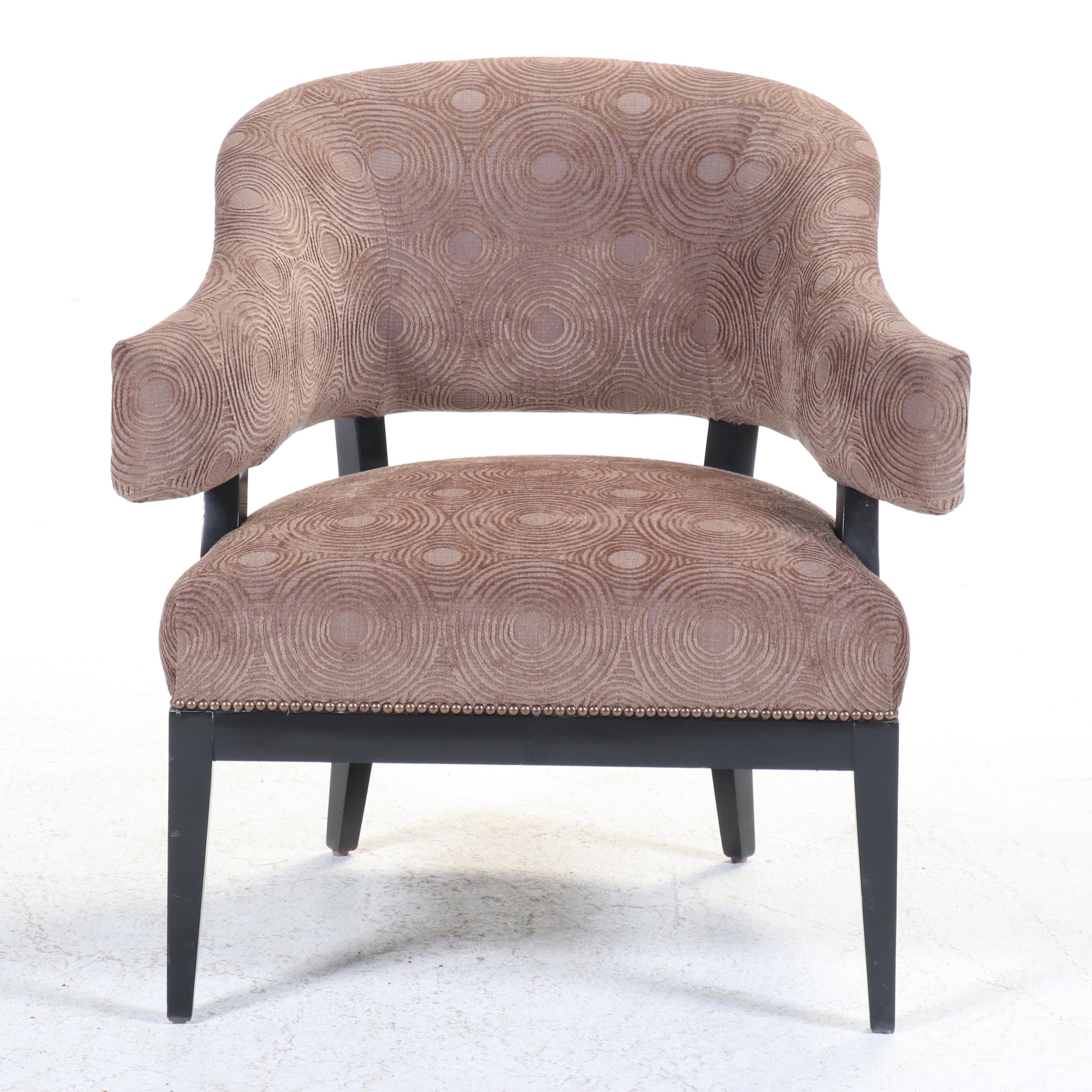 Carson by Marge Carson Fabric Upholstered Painted Wood Accent Chair