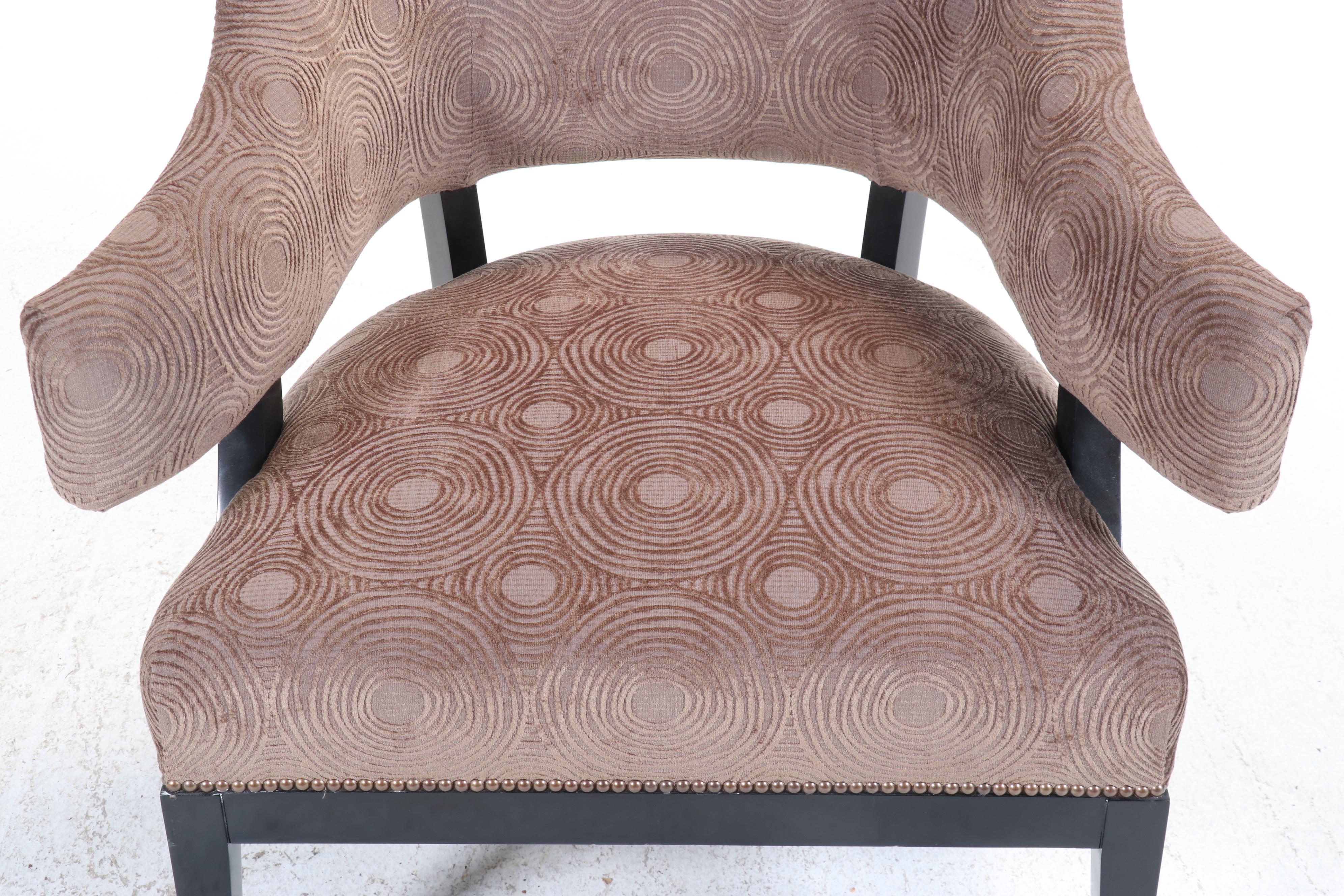 Carson by Marge Carson Fabric Upholstered Painted Wood Accent Chair