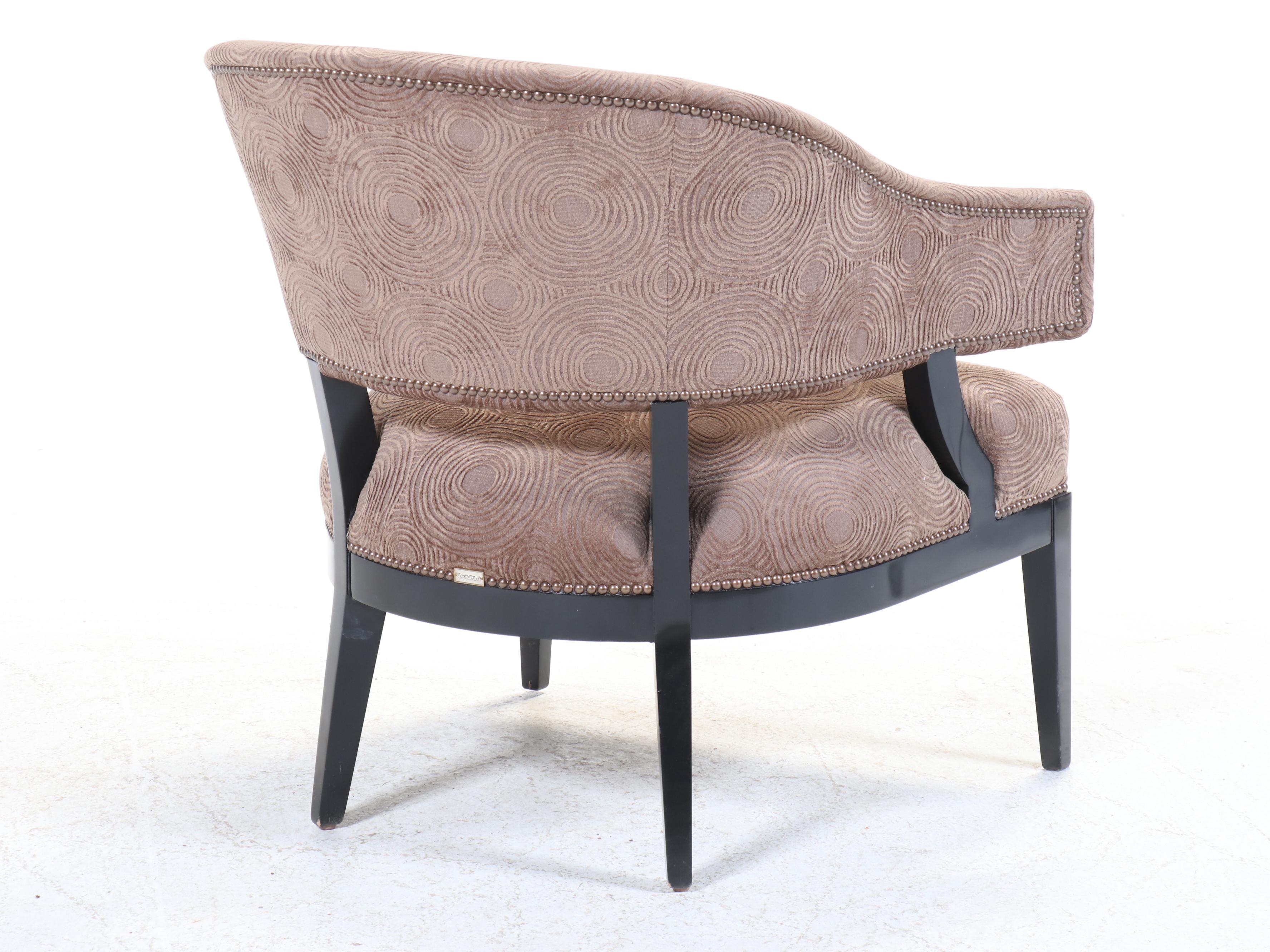 Carson by Marge Carson Fabric Upholstered Painted Wood Accent Chair