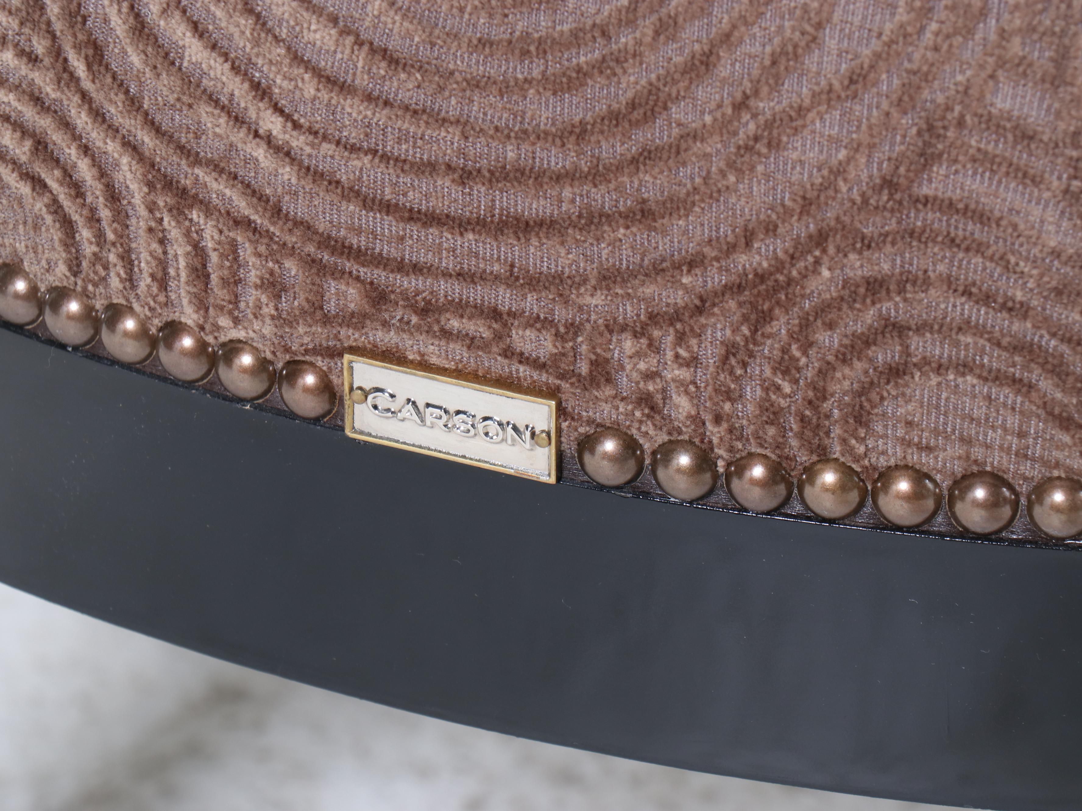 Carson by Marge Carson Fabric Upholstered Painted Wood Accent Chair