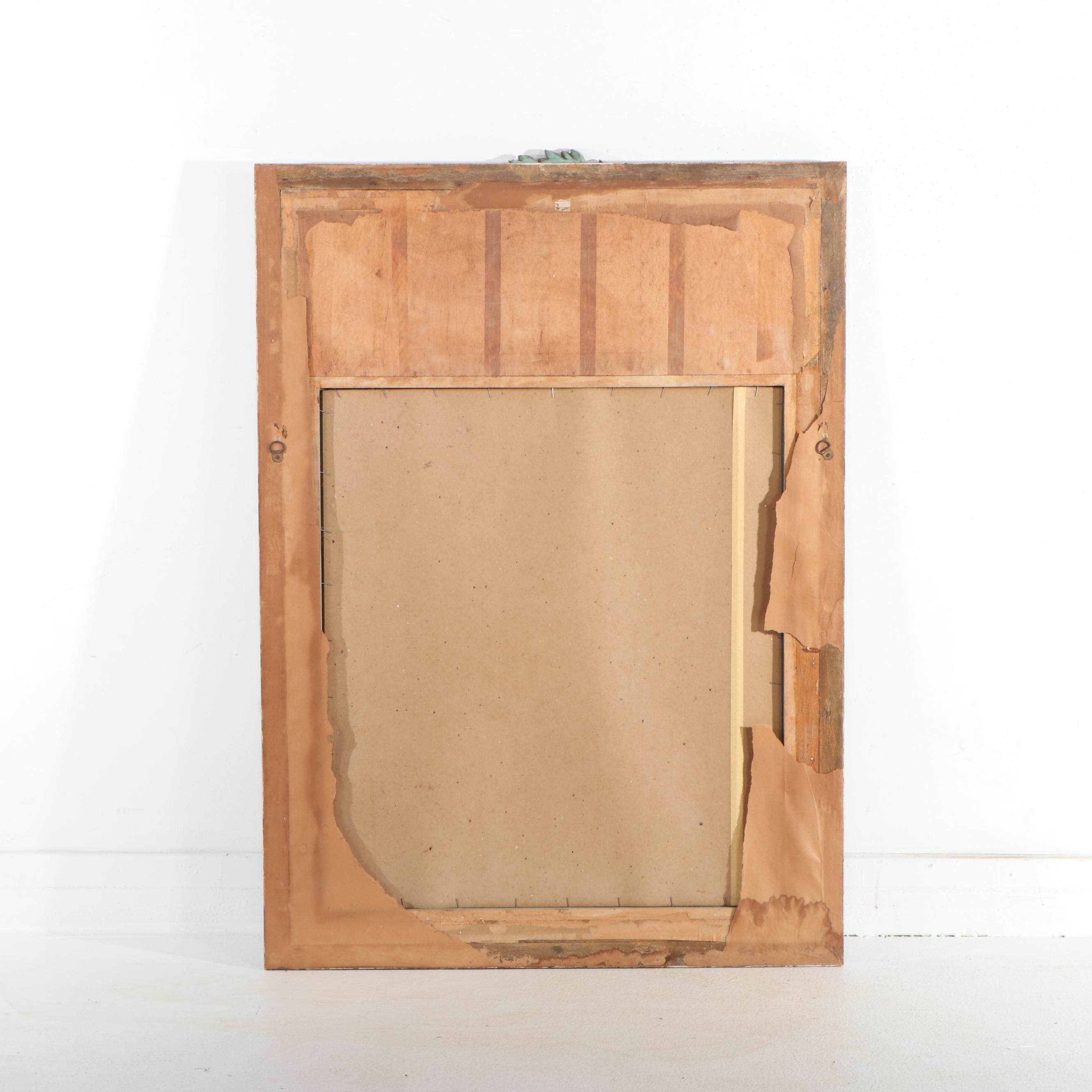 Louis XVI Style Parcel Gilt Trumeau Wall Mirror, 20th Century