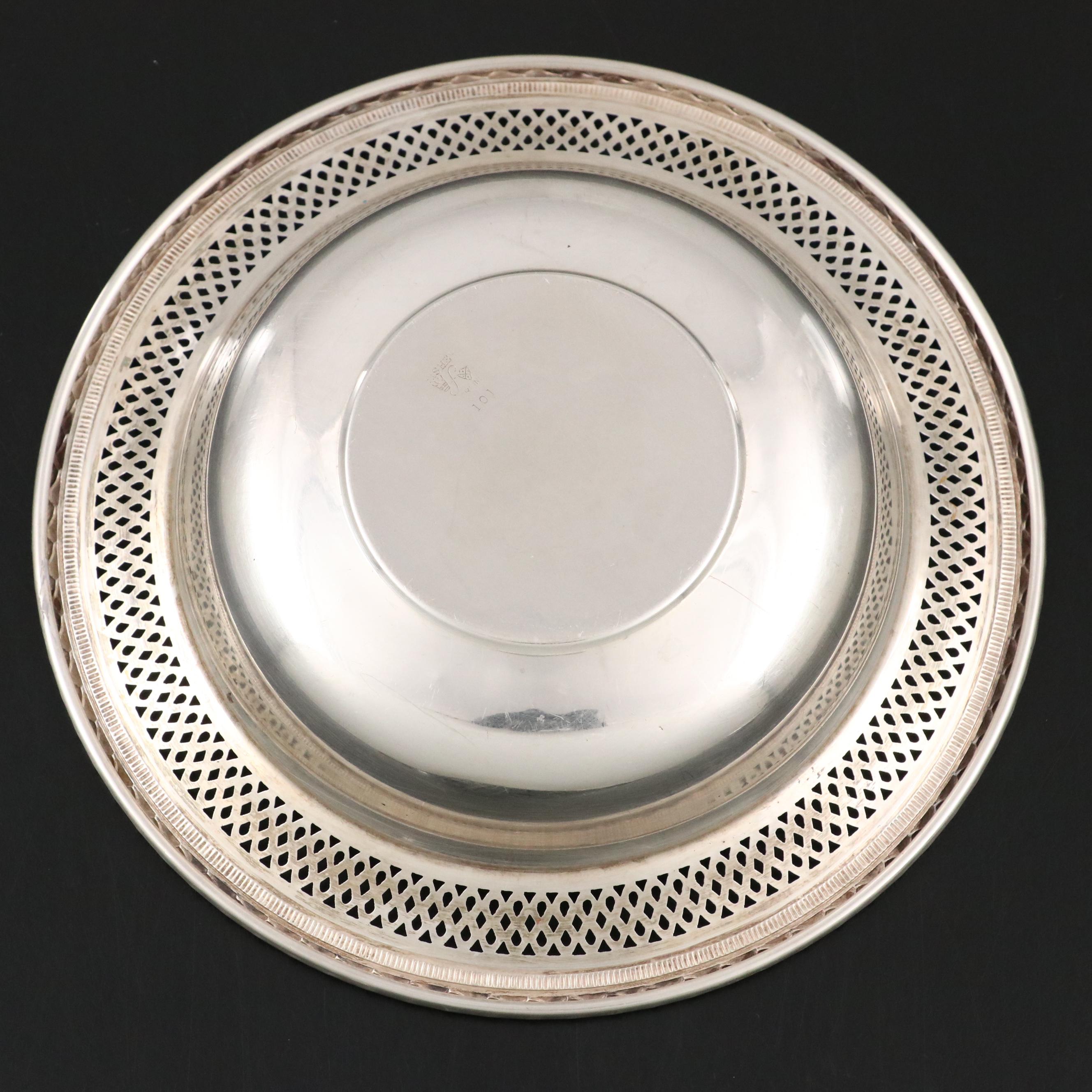 Fisher Sterling Silver Dish with Gorham "Buttercup" and Other Souvenir Spoons