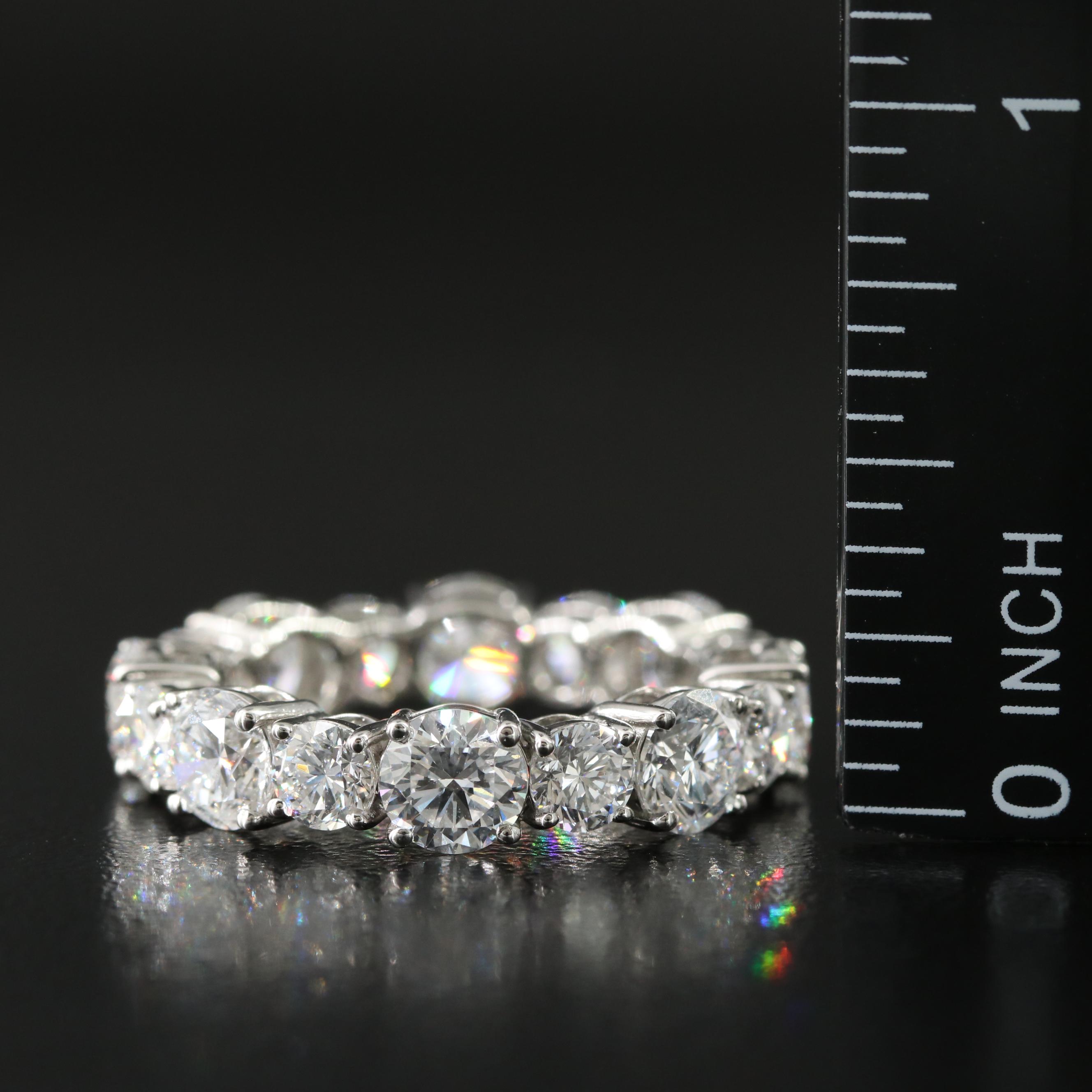 Platinum 6.37 CTW Lab Grown Diamond Eternity Band