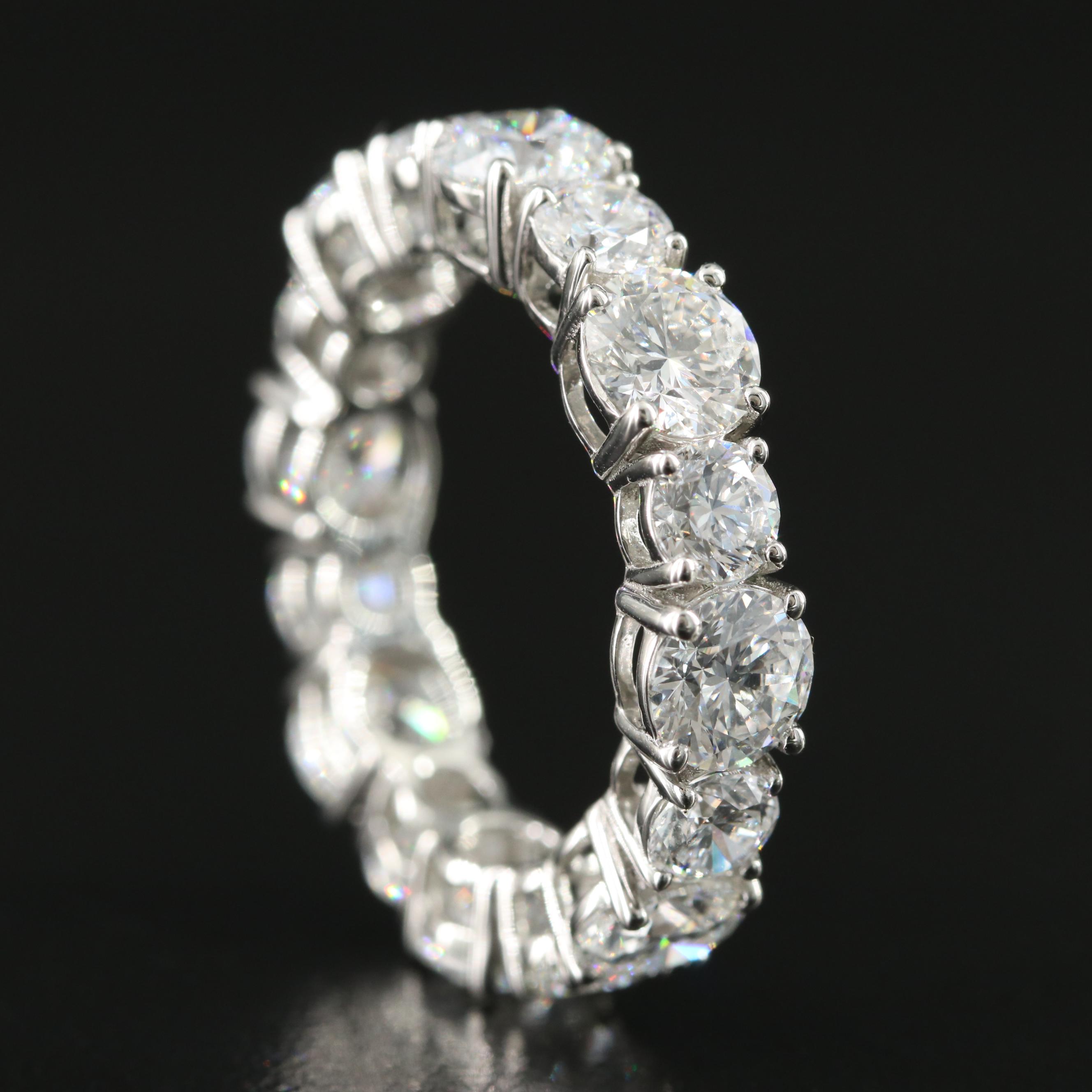 Platinum 6.37 CTW Lab Grown Diamond Eternity Band