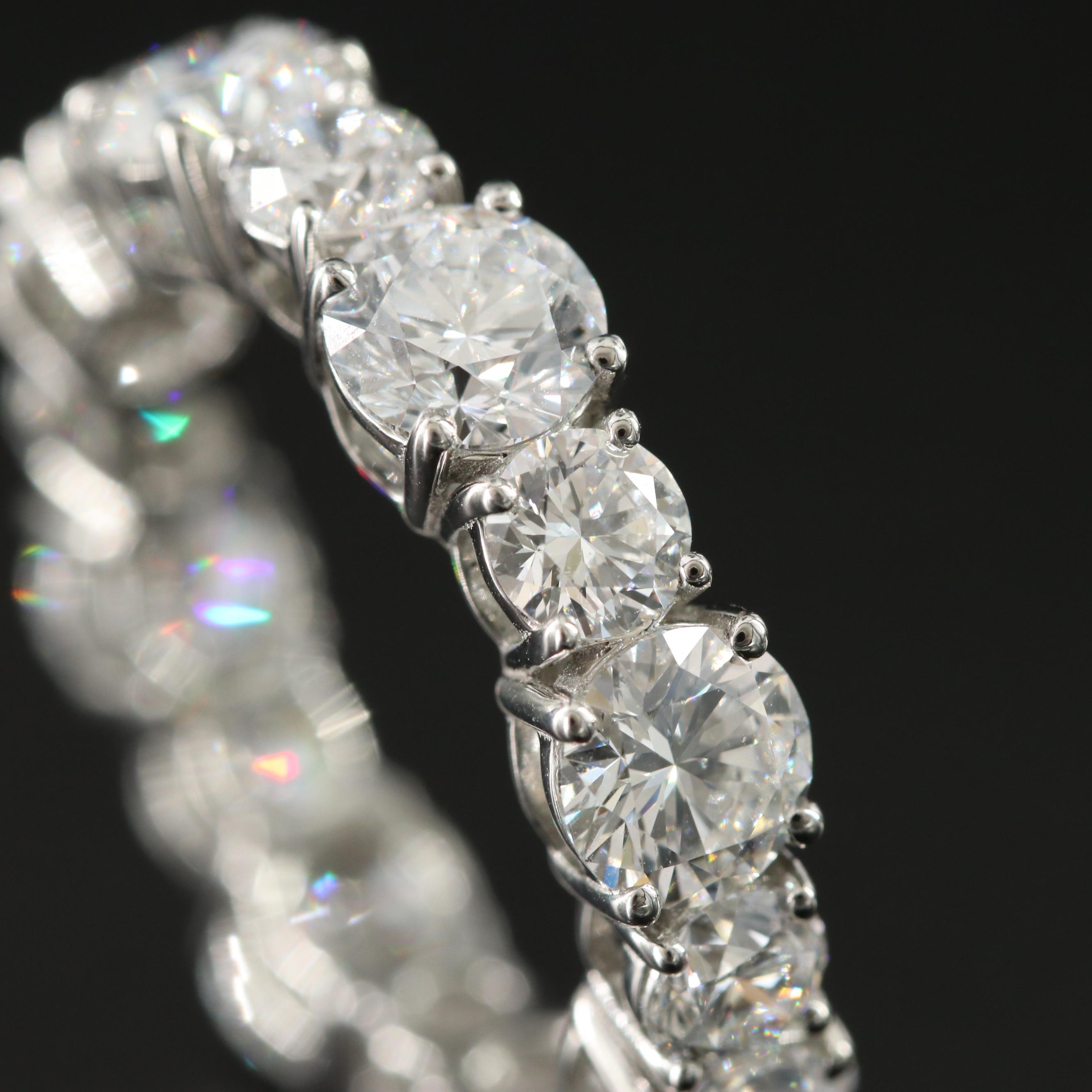 Platinum 6.37 CTW Lab Grown Diamond Eternity Band