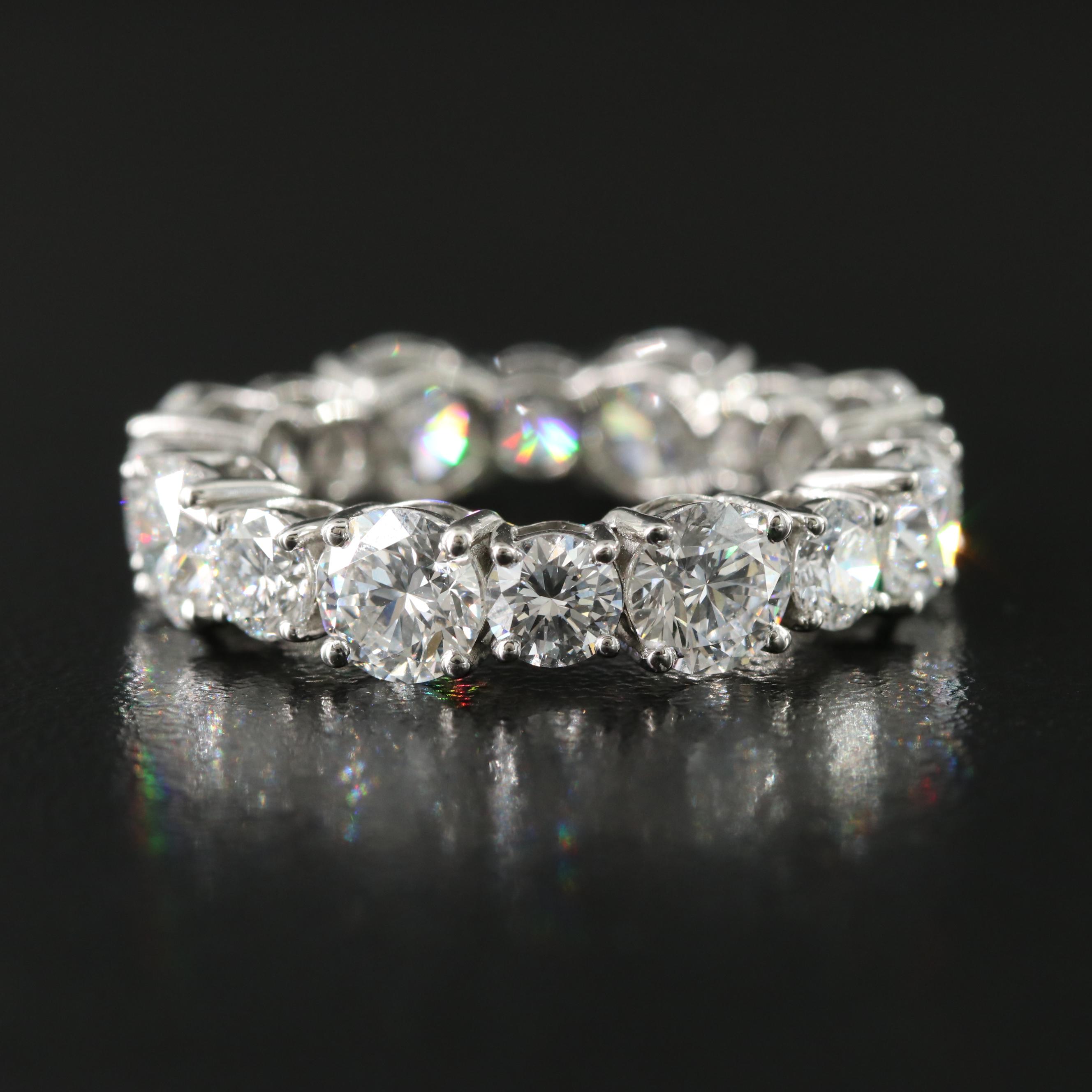 Platinum 6.37 CTW Lab Grown Diamond Eternity Band