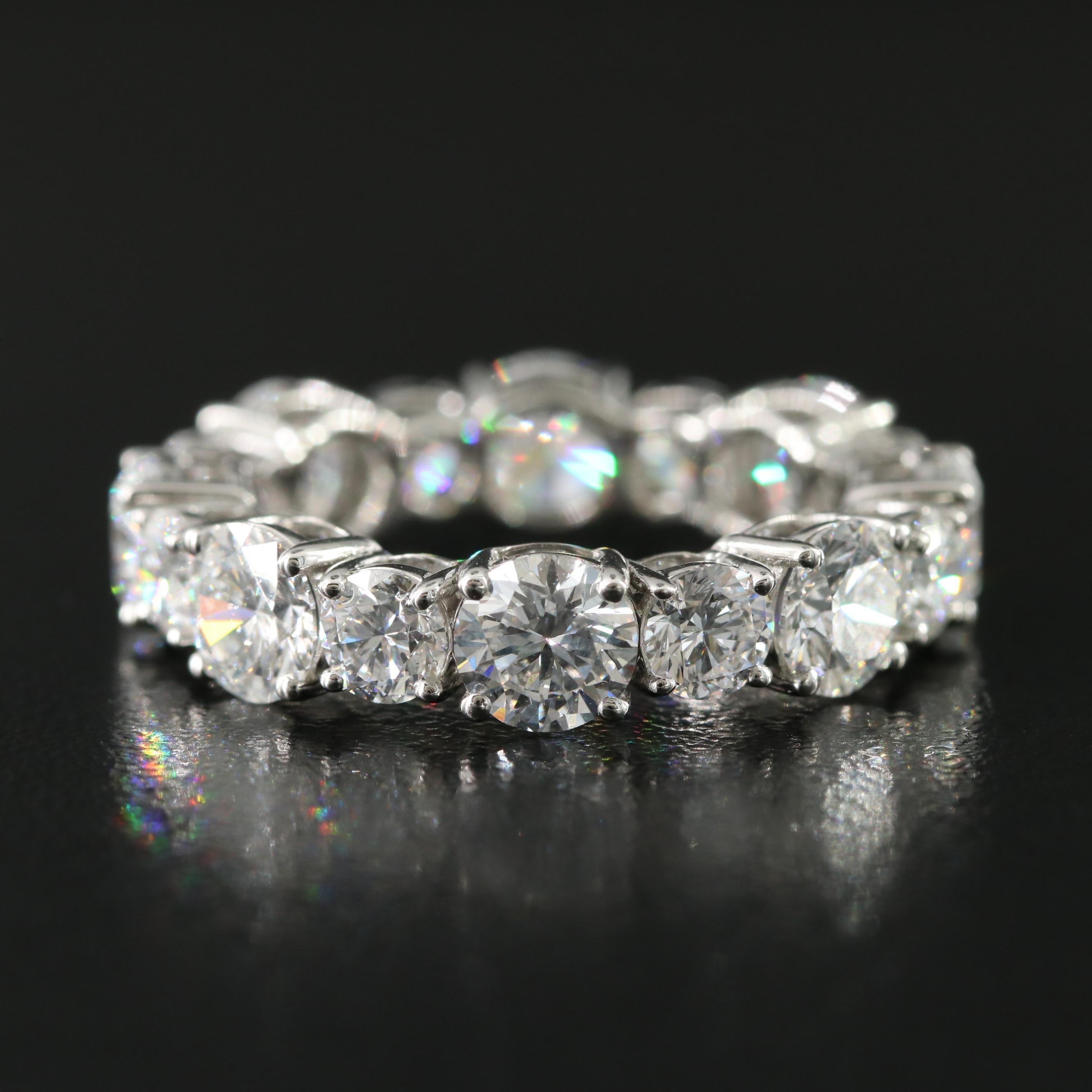 Platinum 6.37 CTW Lab Grown Diamond Eternity Band
