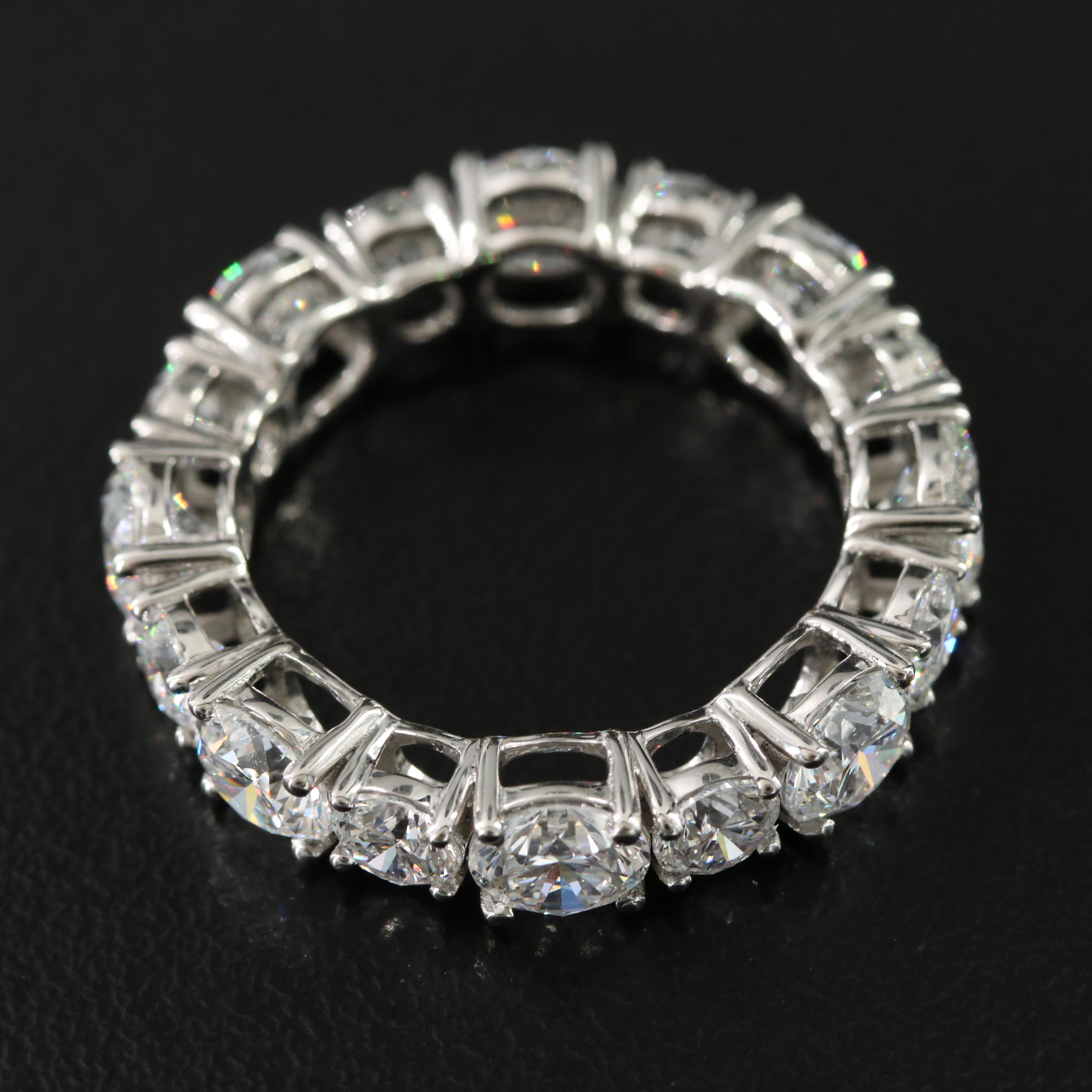 Platinum 6.37 CTW Lab Grown Diamond Eternity Band