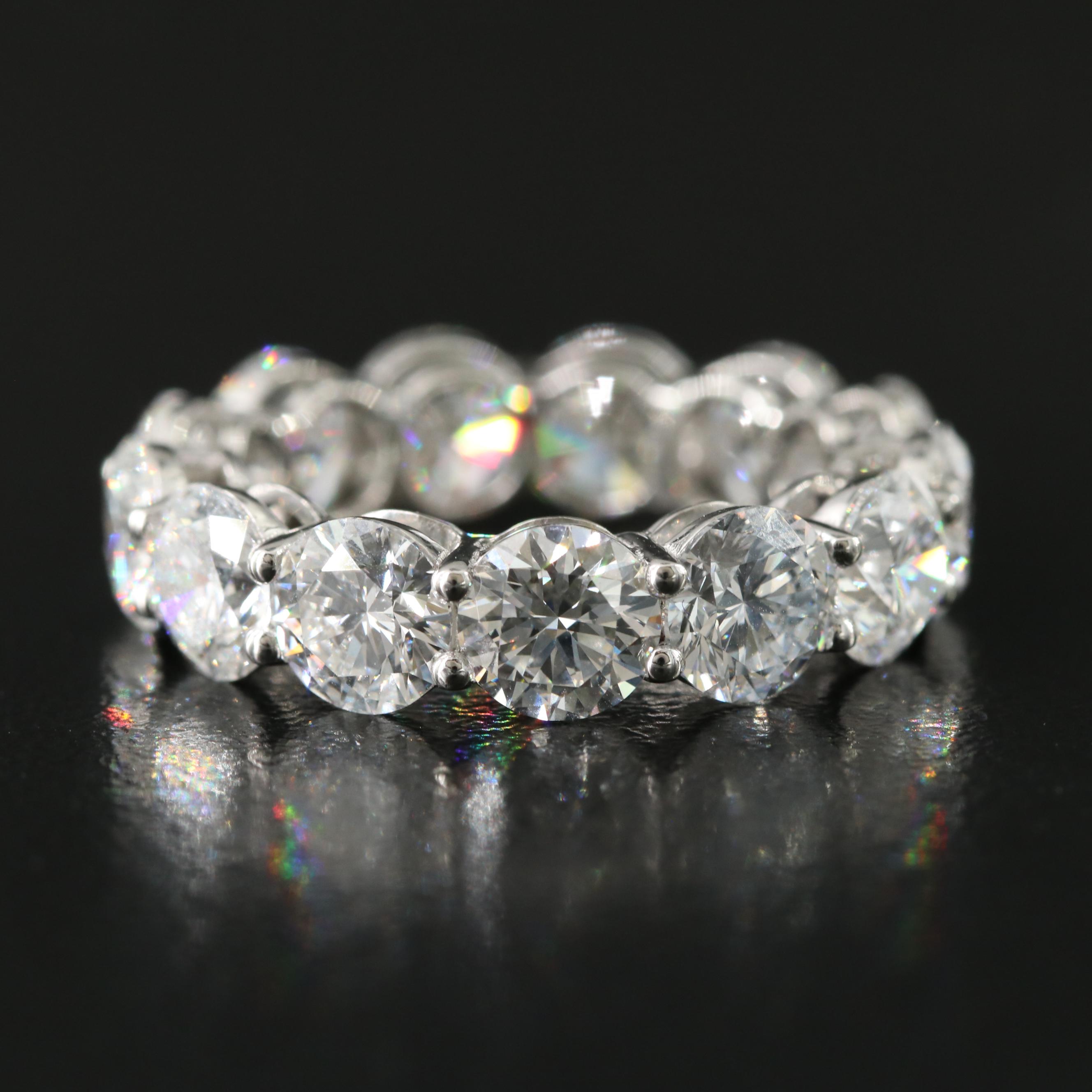 Platinum 8.18 CTW Lab Grown Diamond Eternity Band