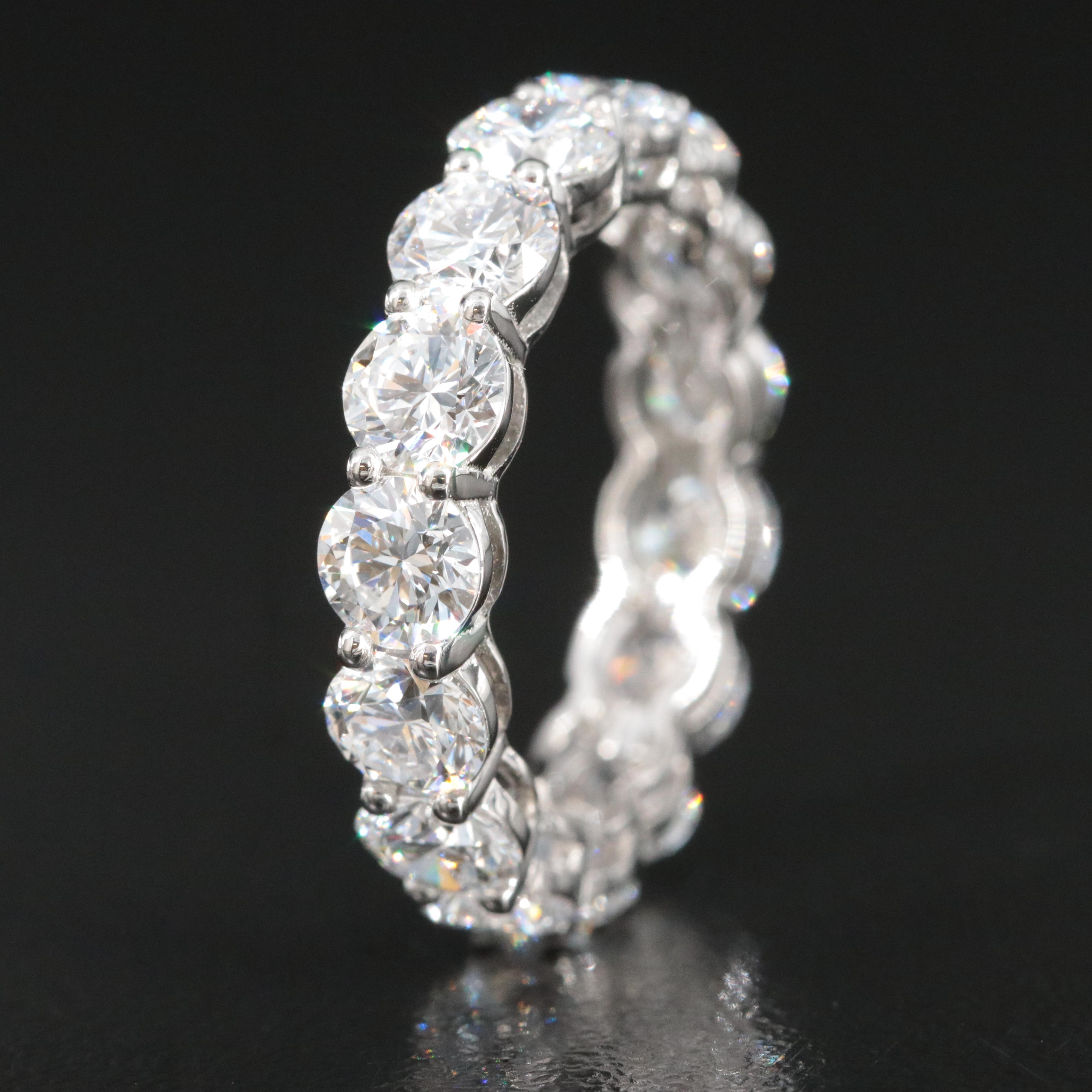 Platinum 5.32 CTW Lab Grown Diamond Eternity Band