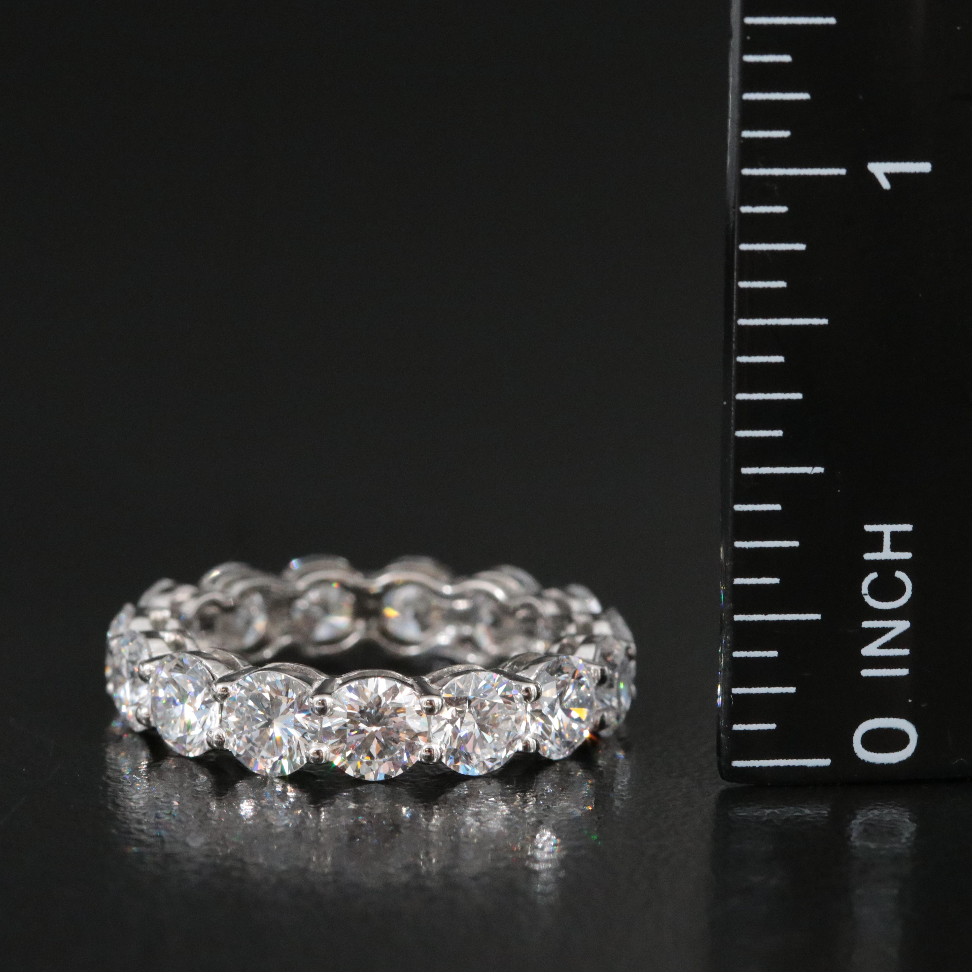 Platinum 5.32 CTW Lab Grown Diamond Eternity Band