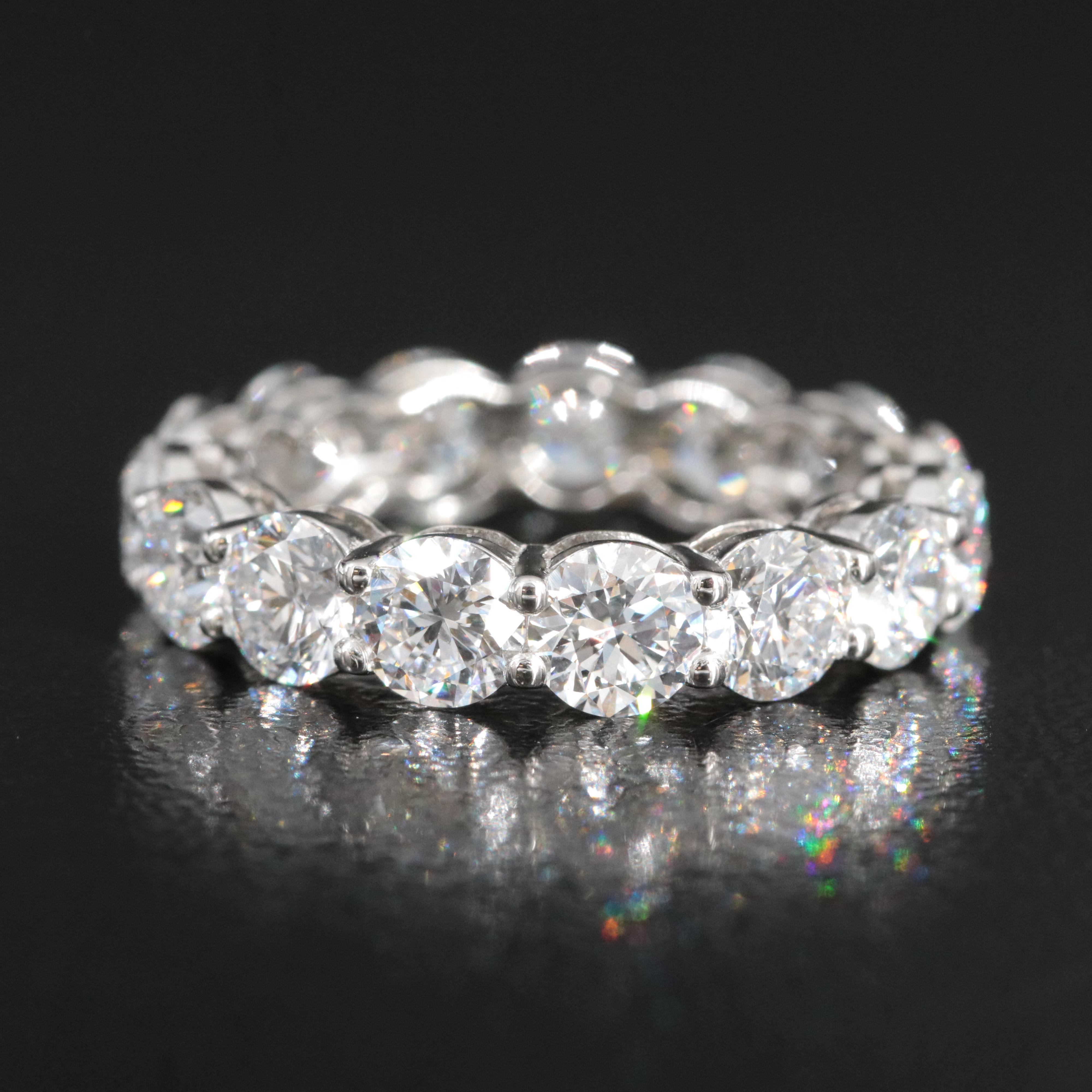 Platinum 5.32 CTW Lab Grown Diamond Eternity Band