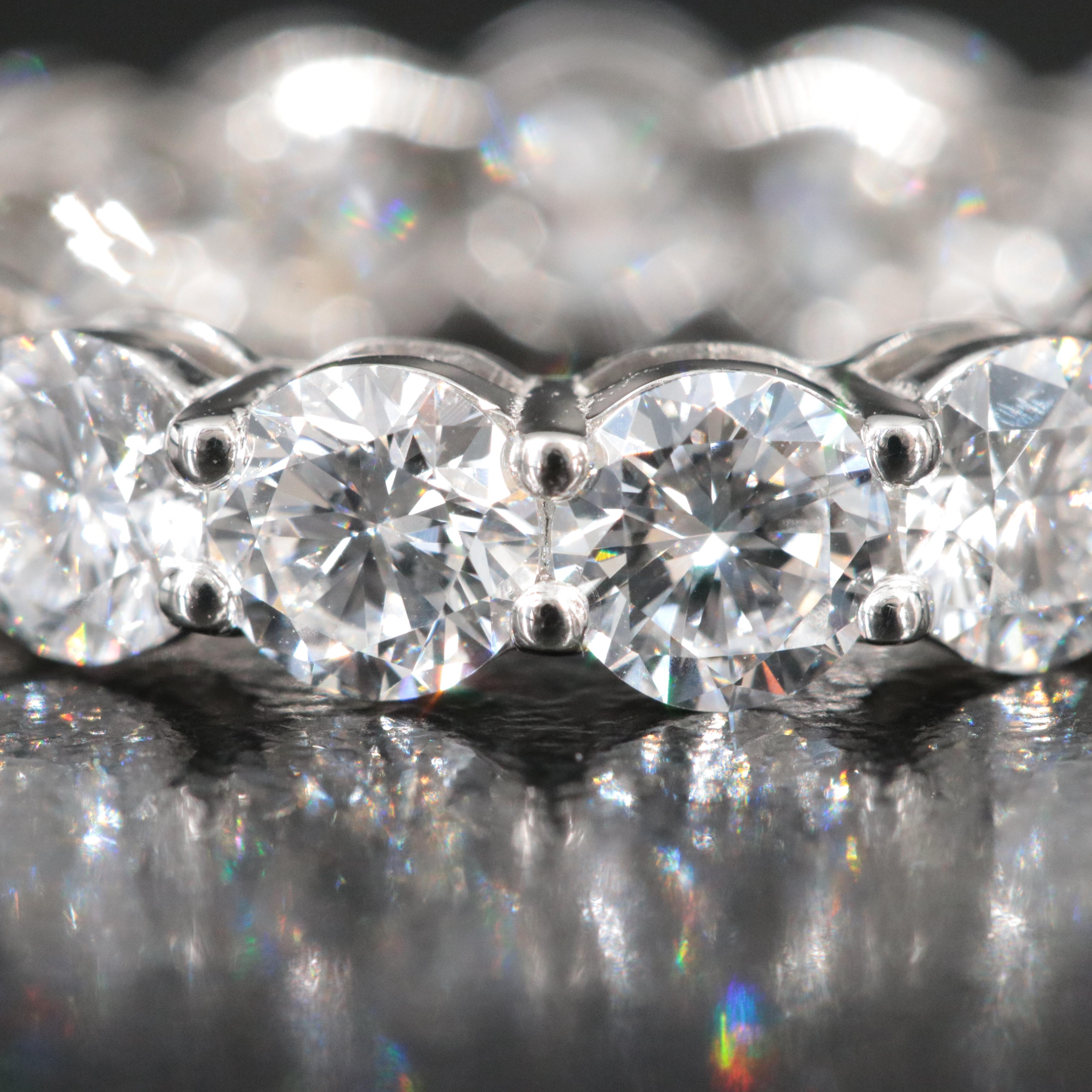 Platinum 5.32 CTW Lab Grown Diamond Eternity Band