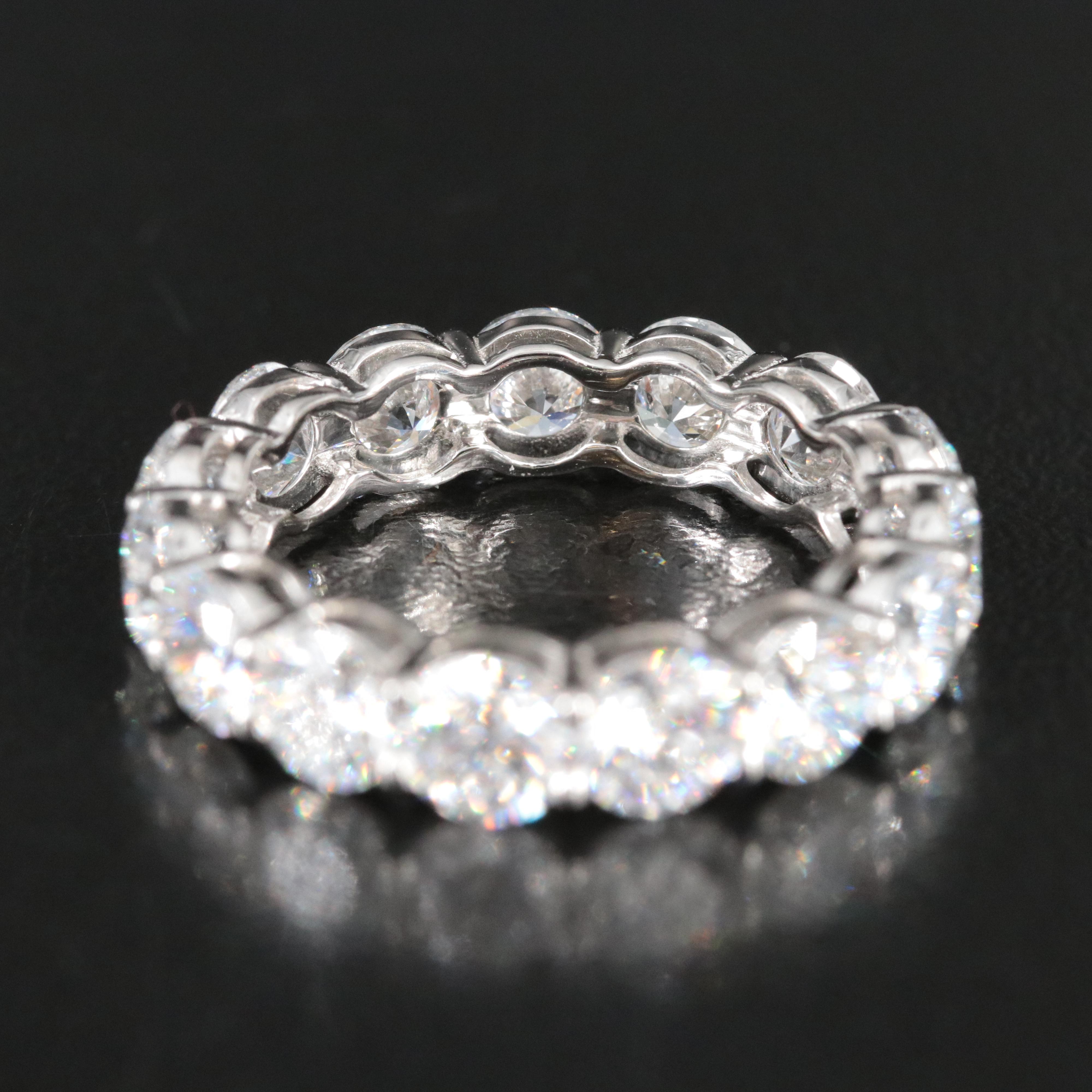 Platinum 5.32 CTW Lab Grown Diamond Eternity Band