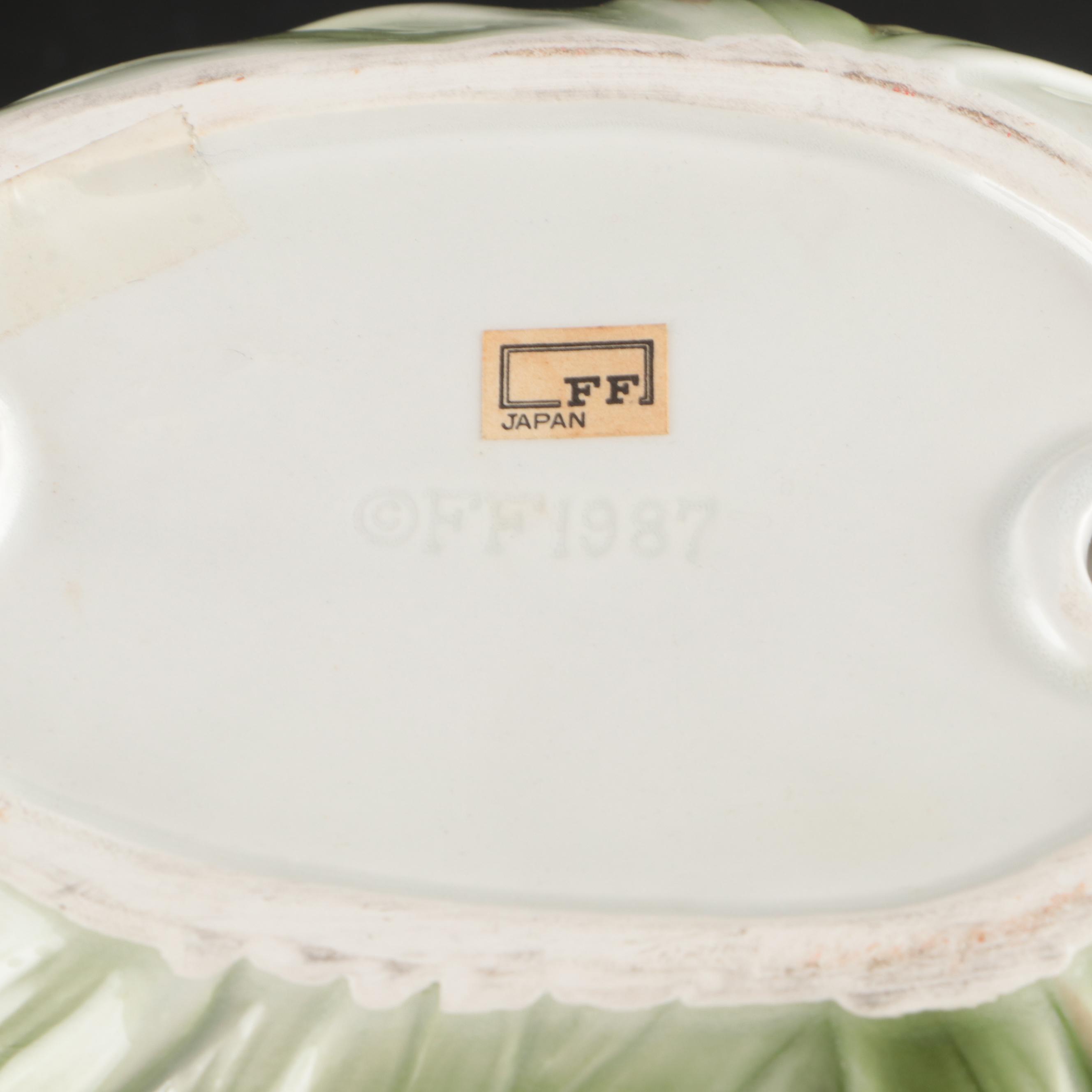 Fitz and Floyd "Heron" Basket, Kurt S. Adler Candle Holders and Other Figurines