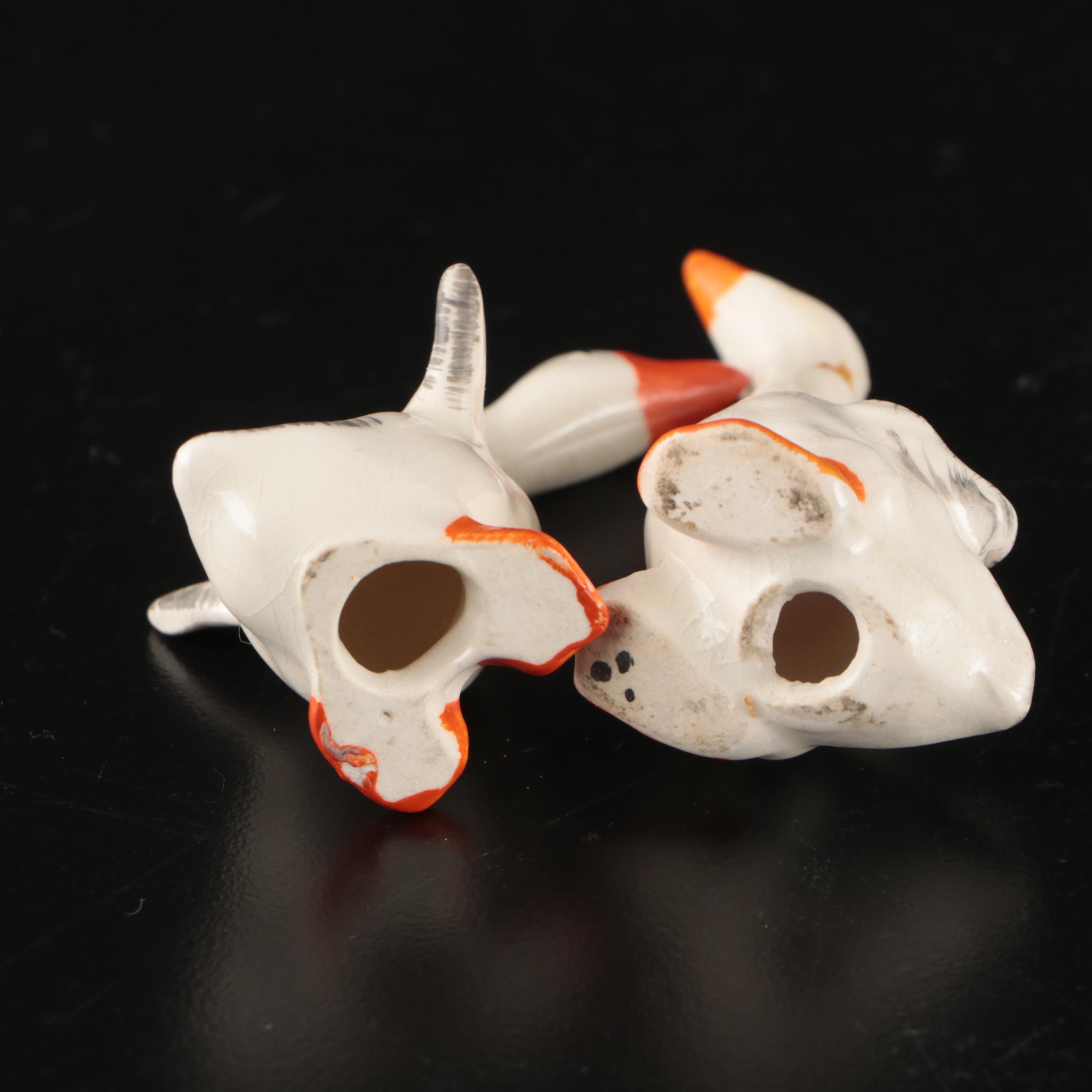 Fitz and Floyd "Heron" Basket, Kurt S. Adler Candle Holders and Other Figurines