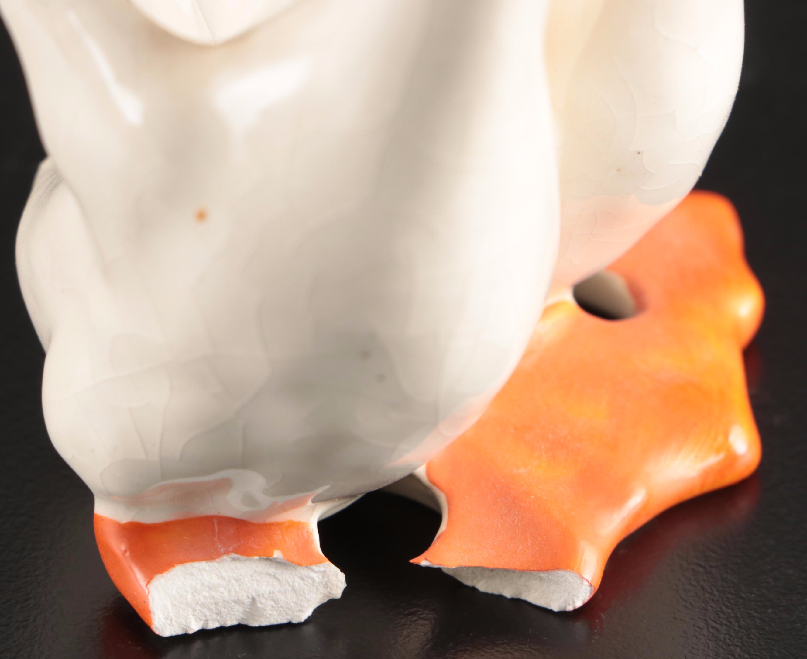 Fitz and Floyd "Heron" Basket, Kurt S. Adler Candle Holders and Other Figurines